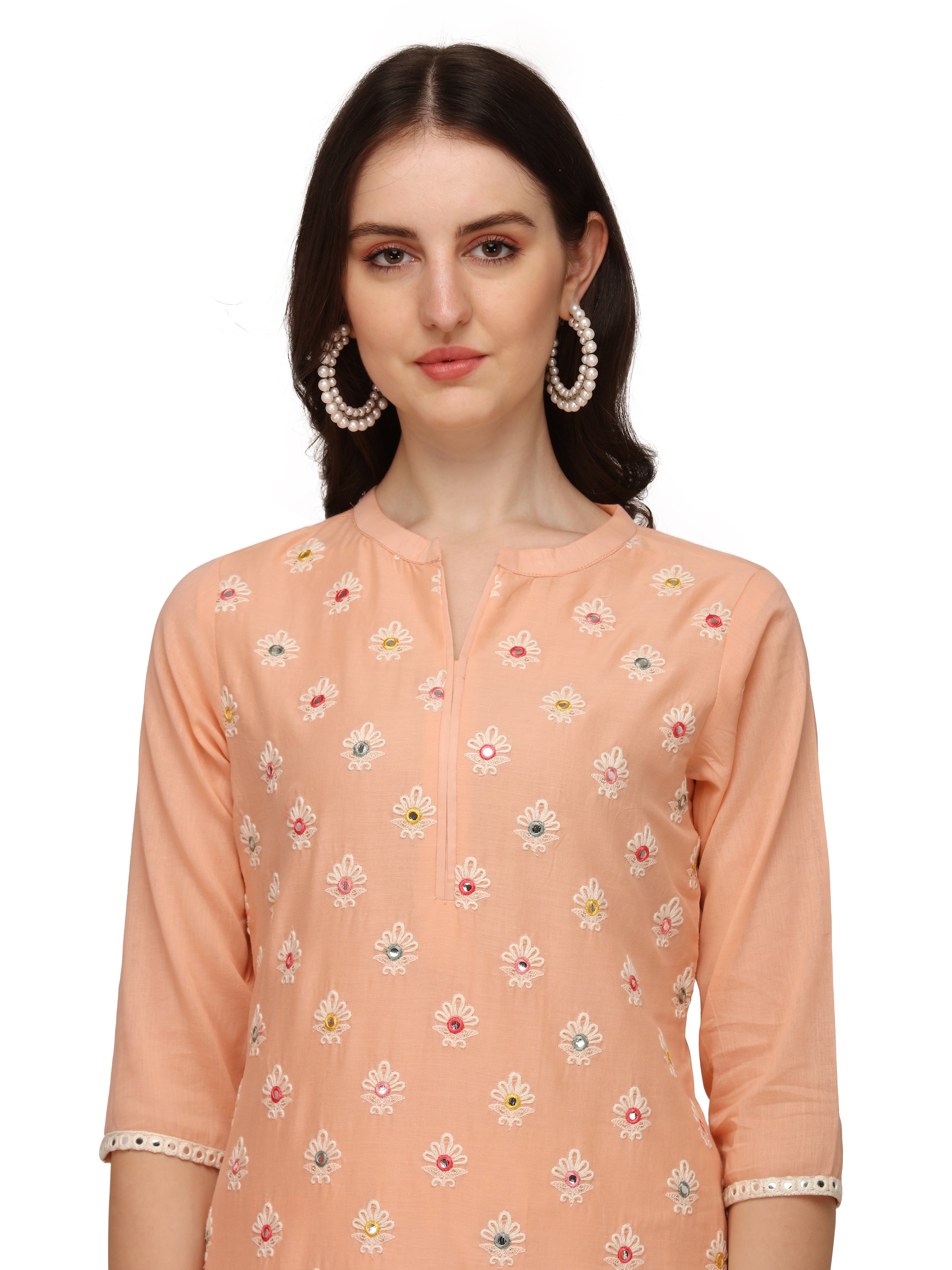 Lucknawi Embroidered Kurta with pant & Dupatta