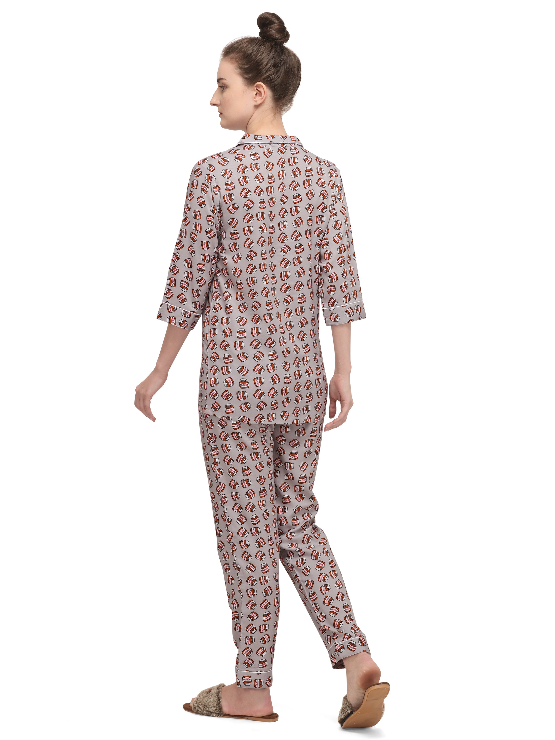 Printed Rayon Womens nightwear suit