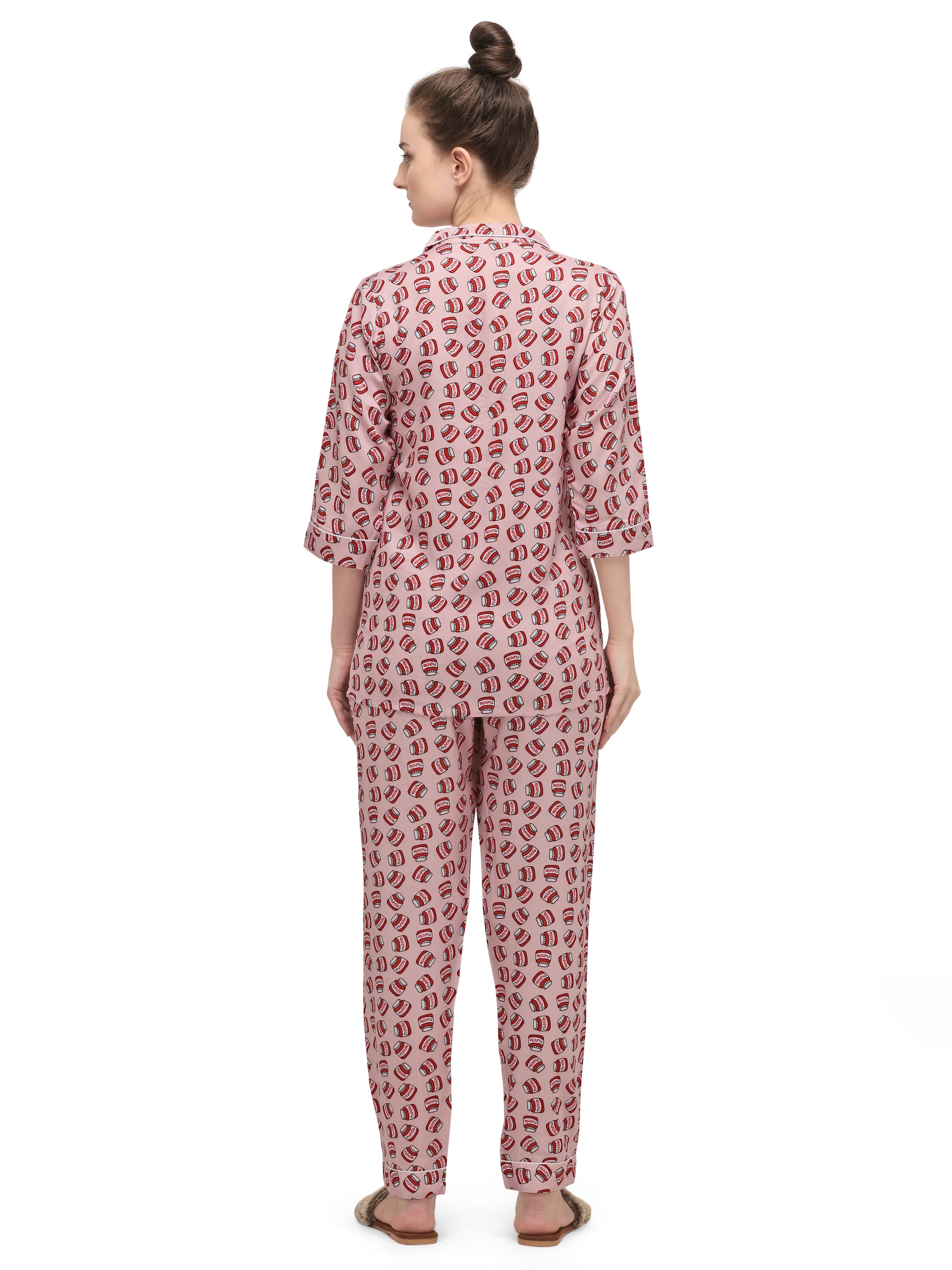 Printed Rayon Womens nightwear suit