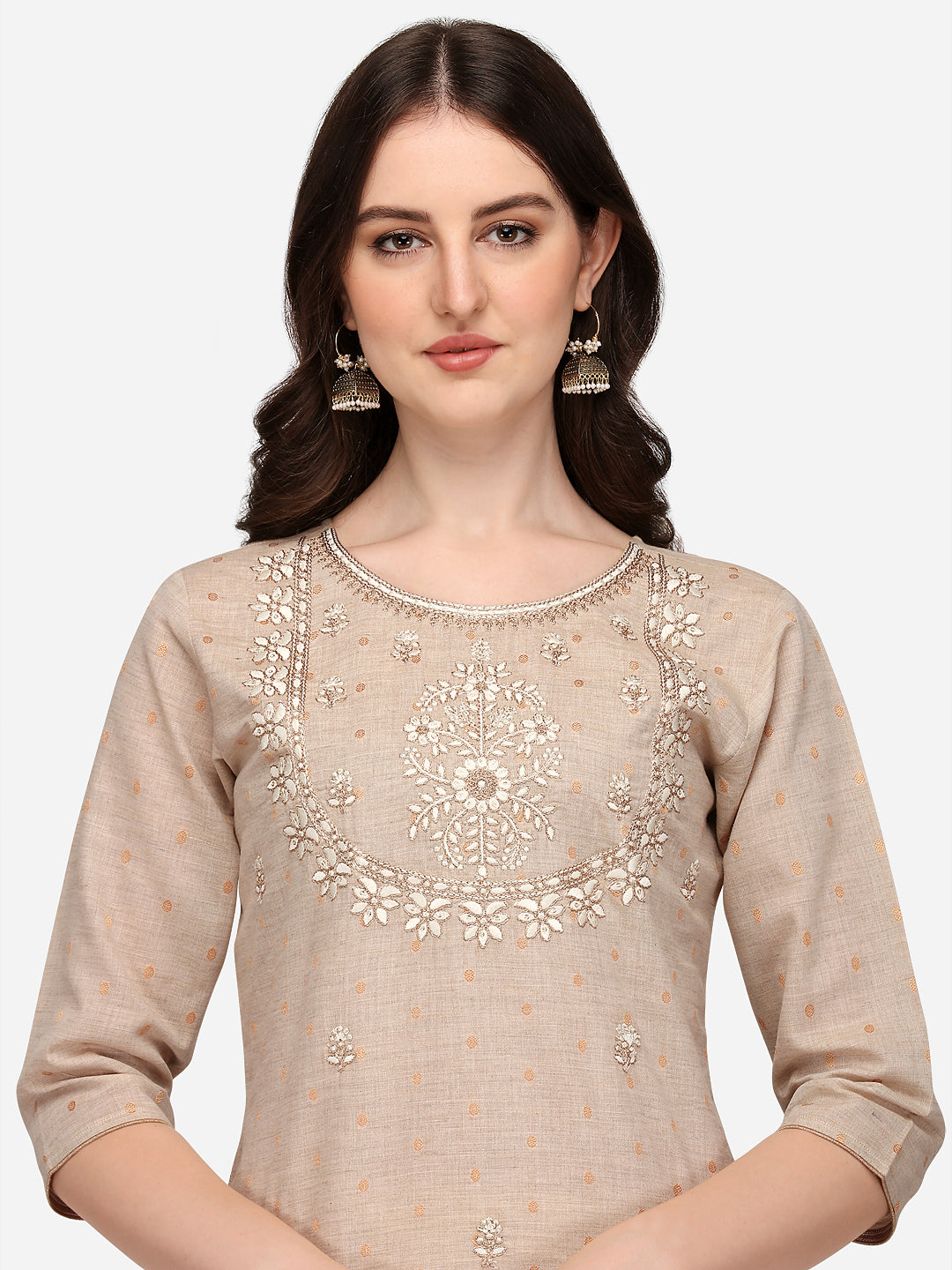 Embroidered Kurta with Pant & Dupatta Set