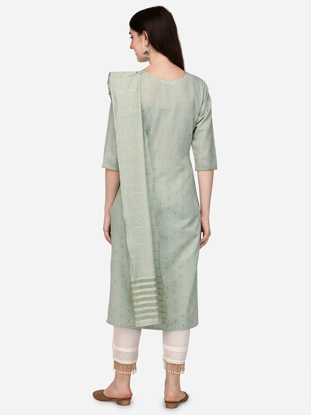 Embroidered Kurta with Pant & Dupatta Set