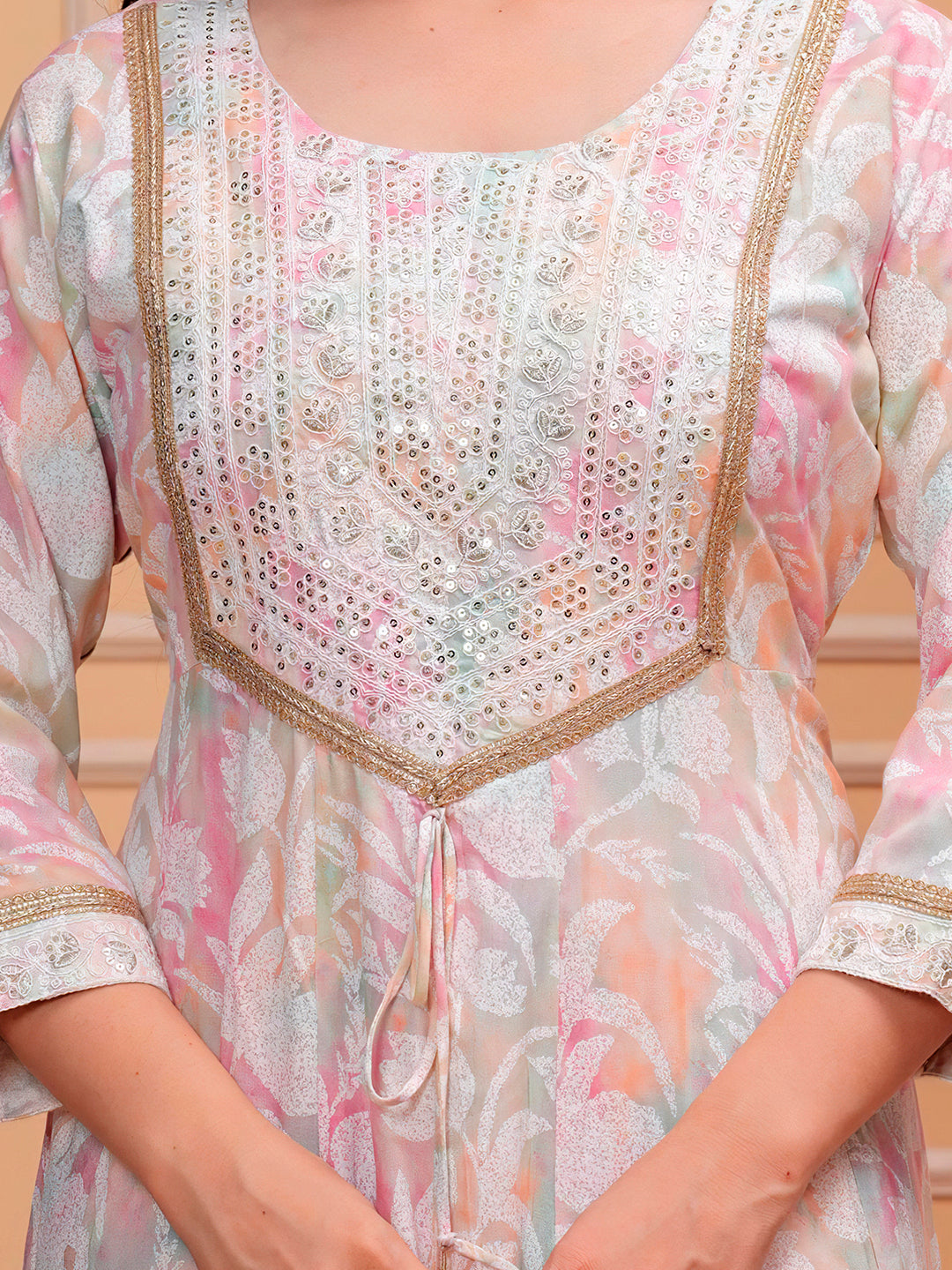 Embroidered & Floral Printed Kurta with pant & dupatta