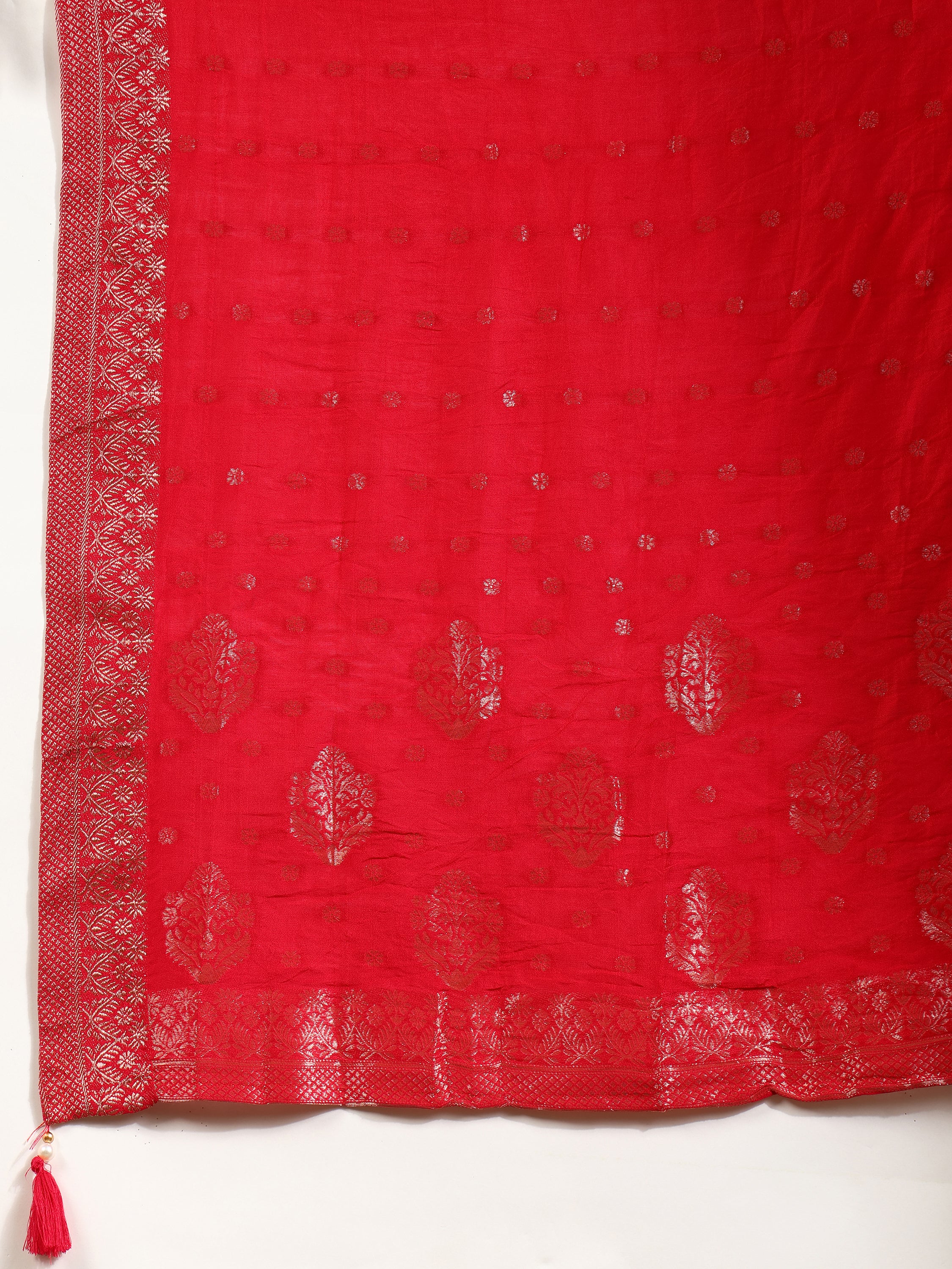 Hand Embroidered kurta with pant & banarasi Silk Dupatta