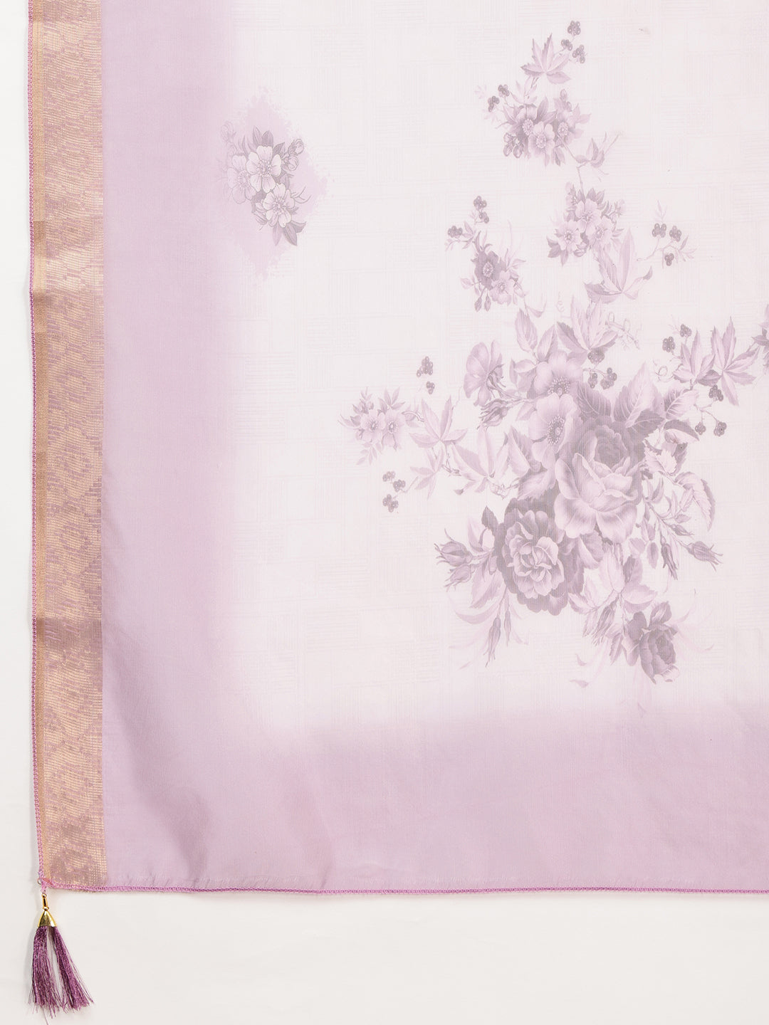 Sequined Embroidered Kurta with pant & Floral Printed Dupatta