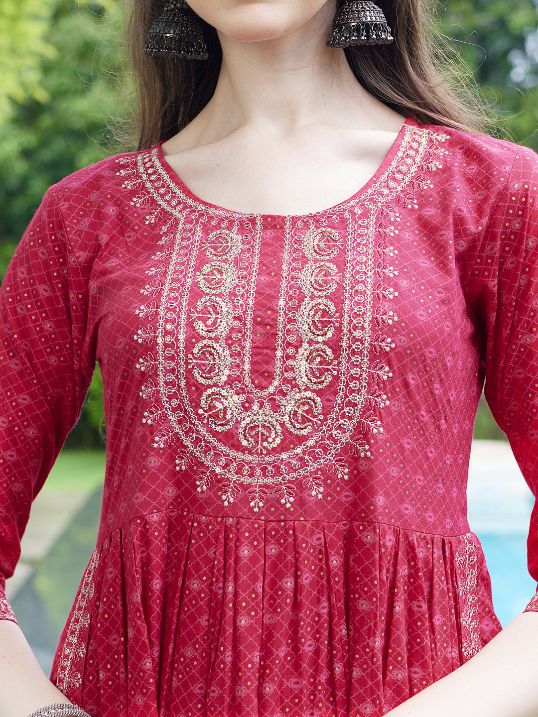 Embroidered Kurta with Pant and Dupatta set