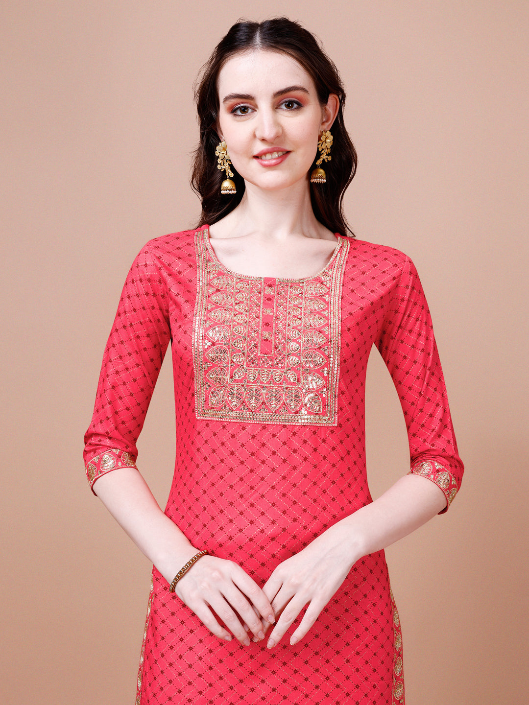 Embroidered & Quirky Printed Kurta with pant & dupatta