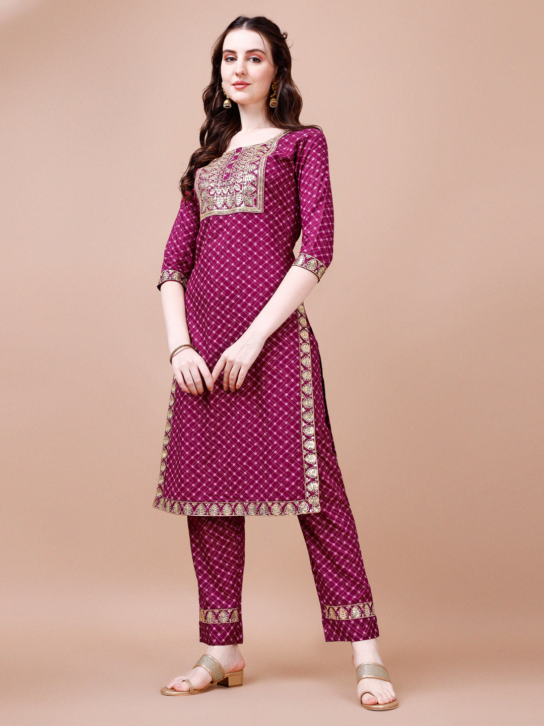 Embroidered & Quirky Printed Kurta with pant & dupatta