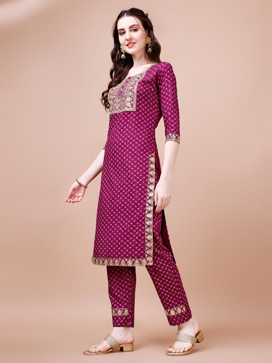 Embroidered & Quirky Printed Kurta with pant & dupatta