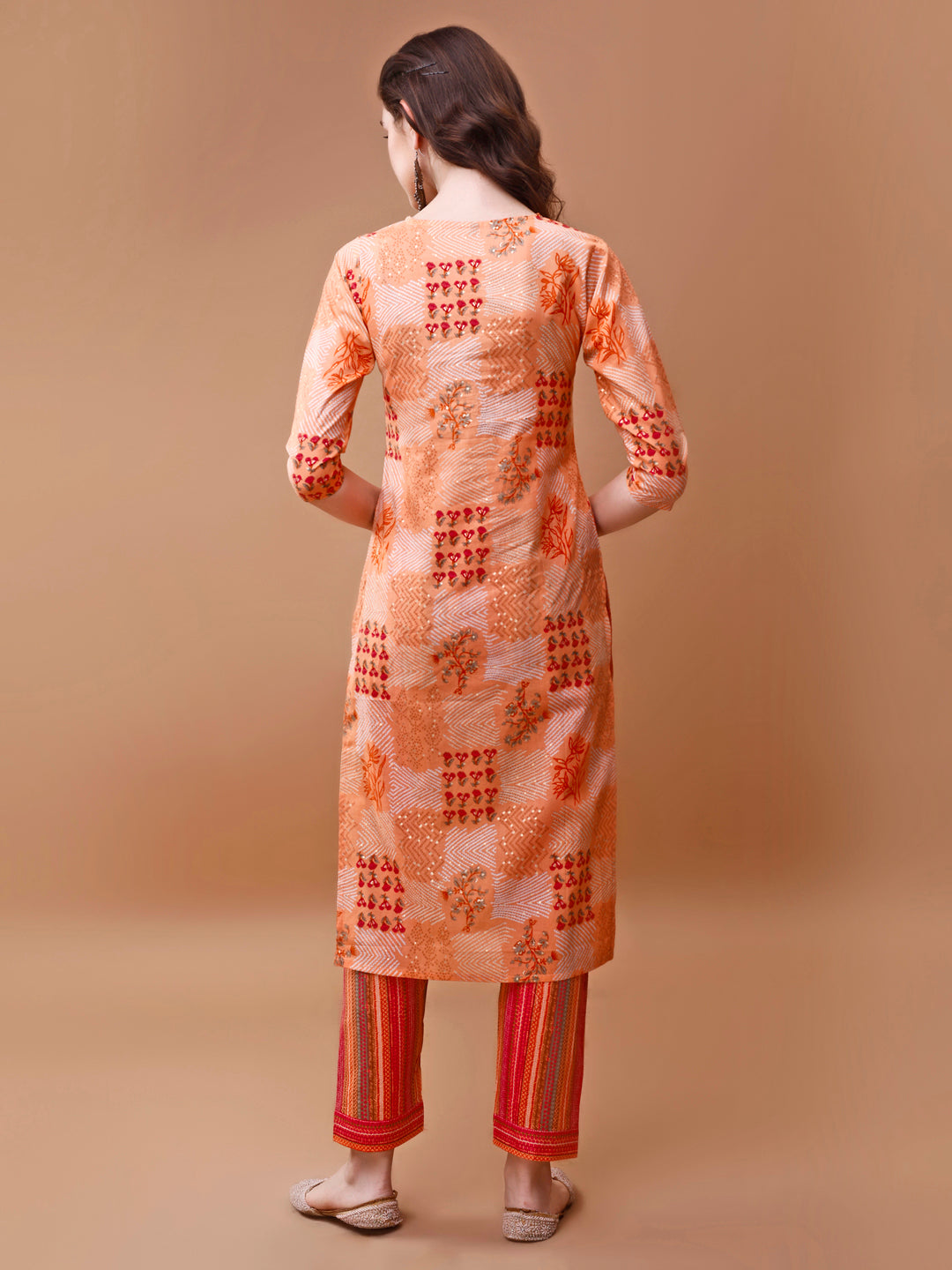 Embroidered and Floral Printed Kurta with pant & dupatta