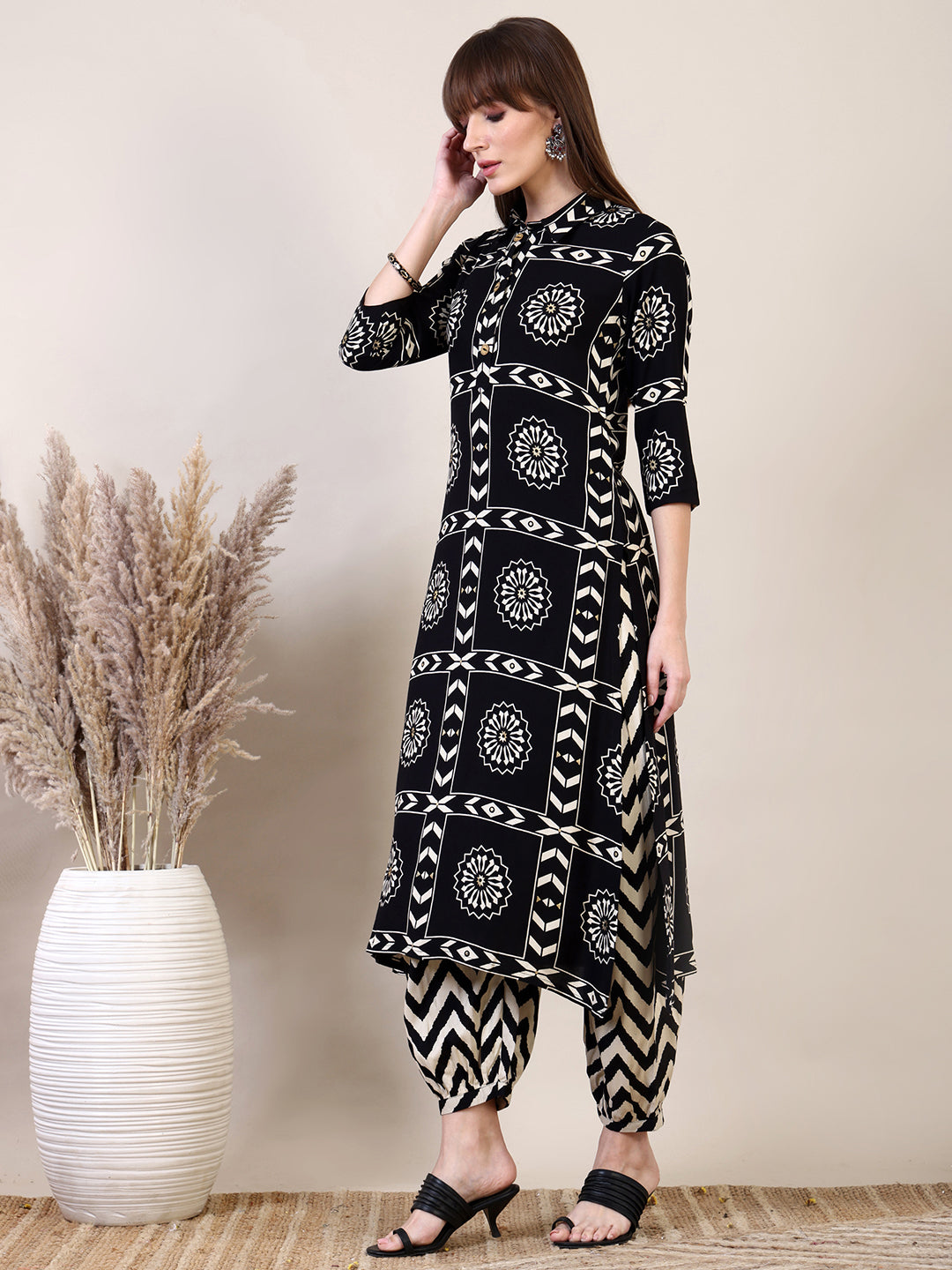 Ethnic Motifs Printed Afghani Pant Co-ords