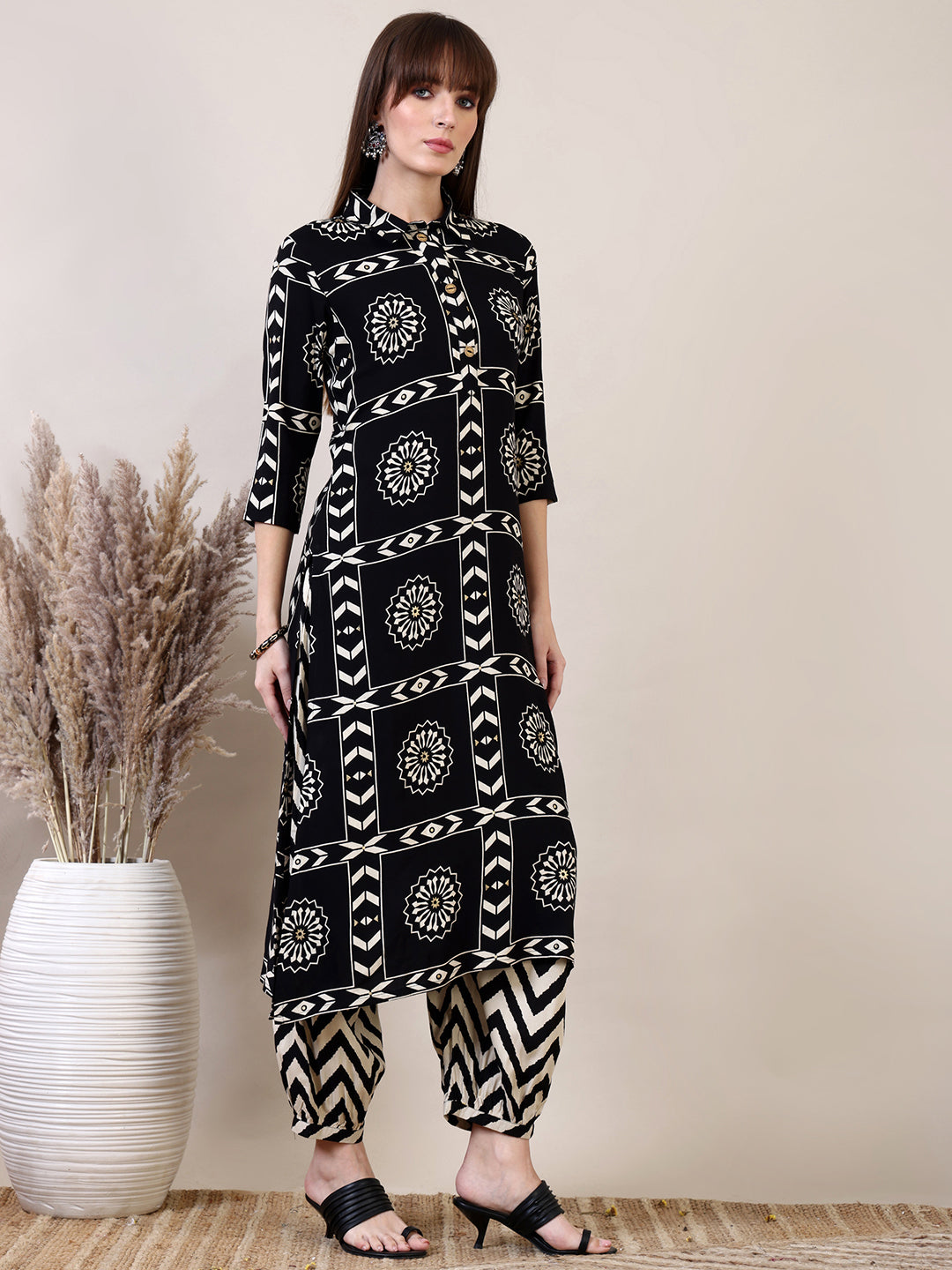 Ethnic Motifs Printed Afghani Pant Co-ords