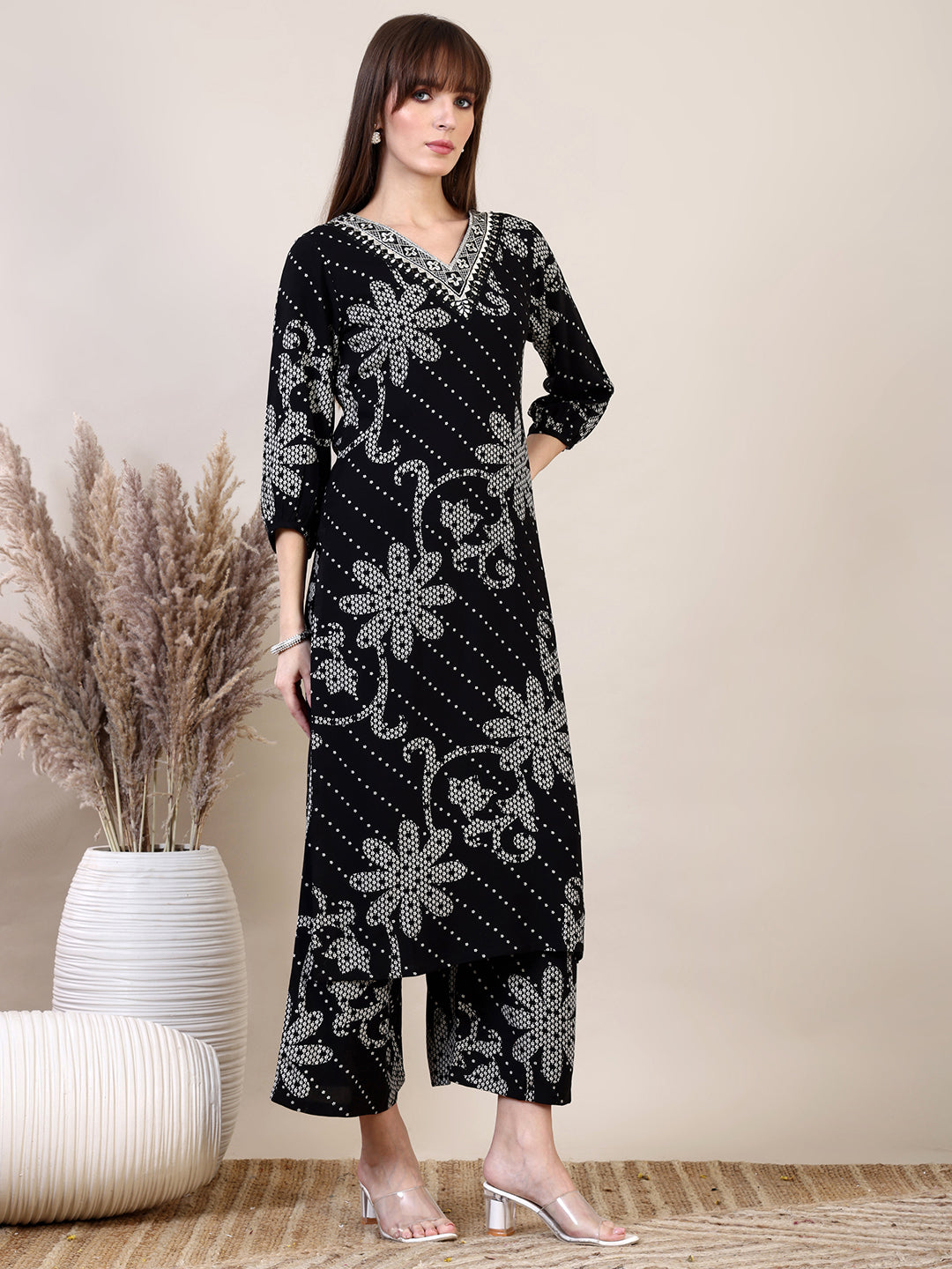 Embroidered & Floral Printed Co-ords