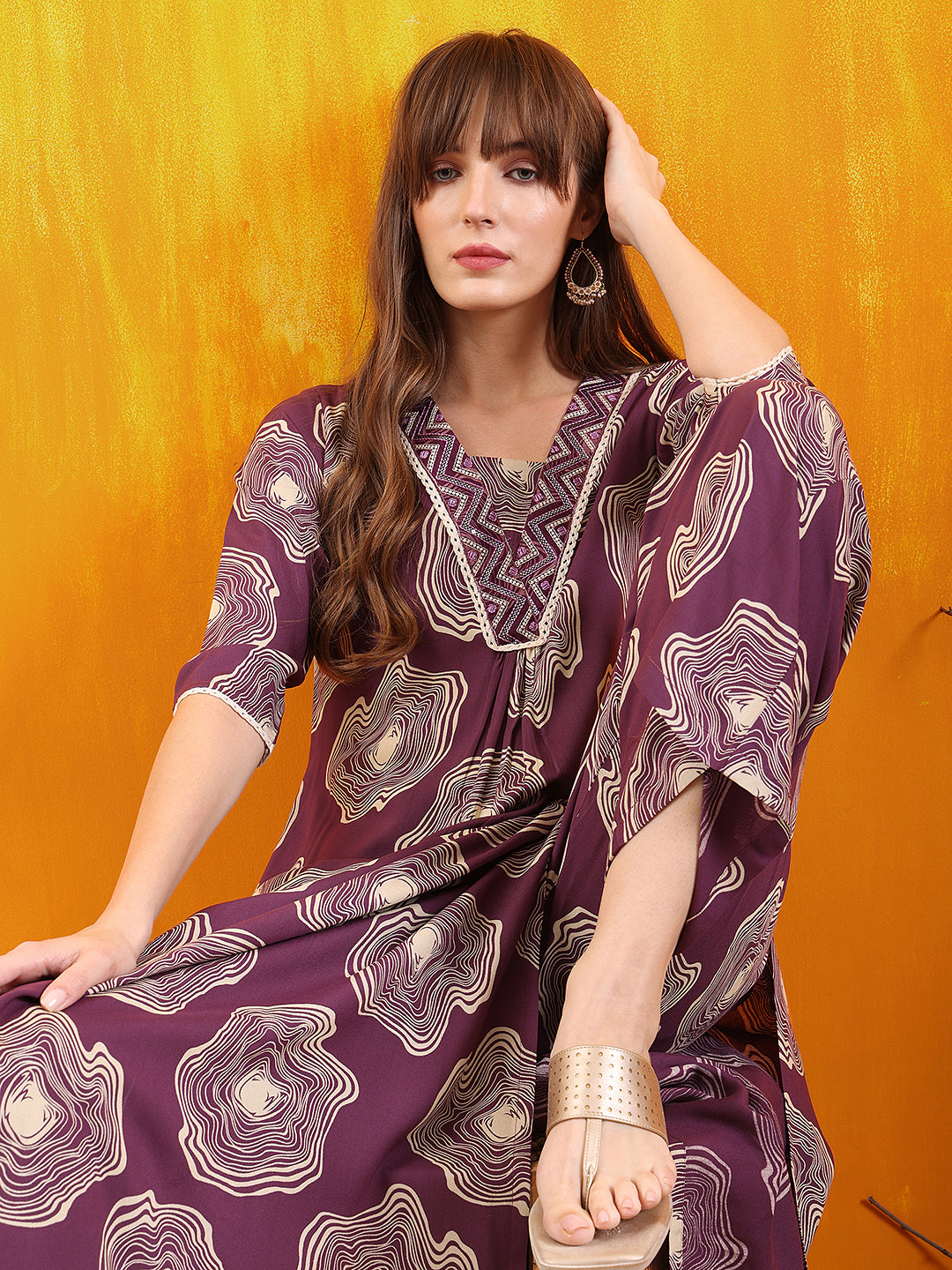 Embroidered & Floral Printed Kurta with Palazzo Co-ords Set