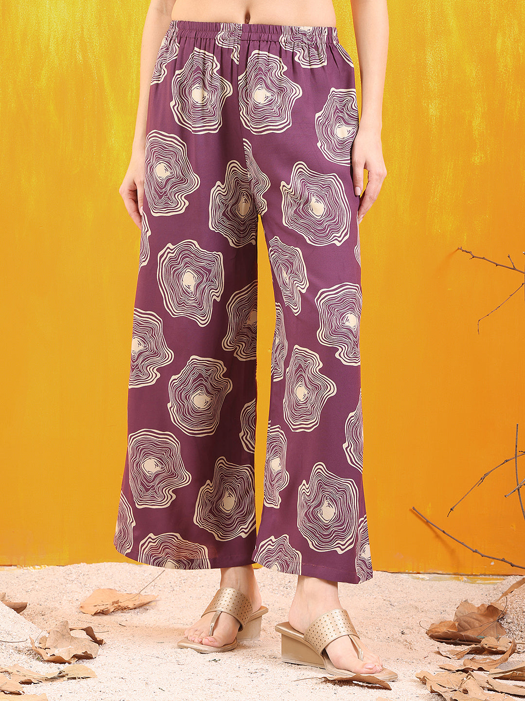 Embroidered & Floral Printed Kurta with Palazzo Co-ords Set