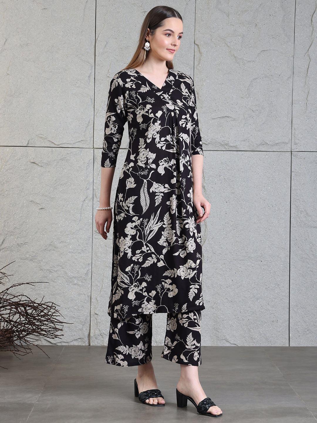 Botanical printed Kurta with Palazzo Co-ords Set