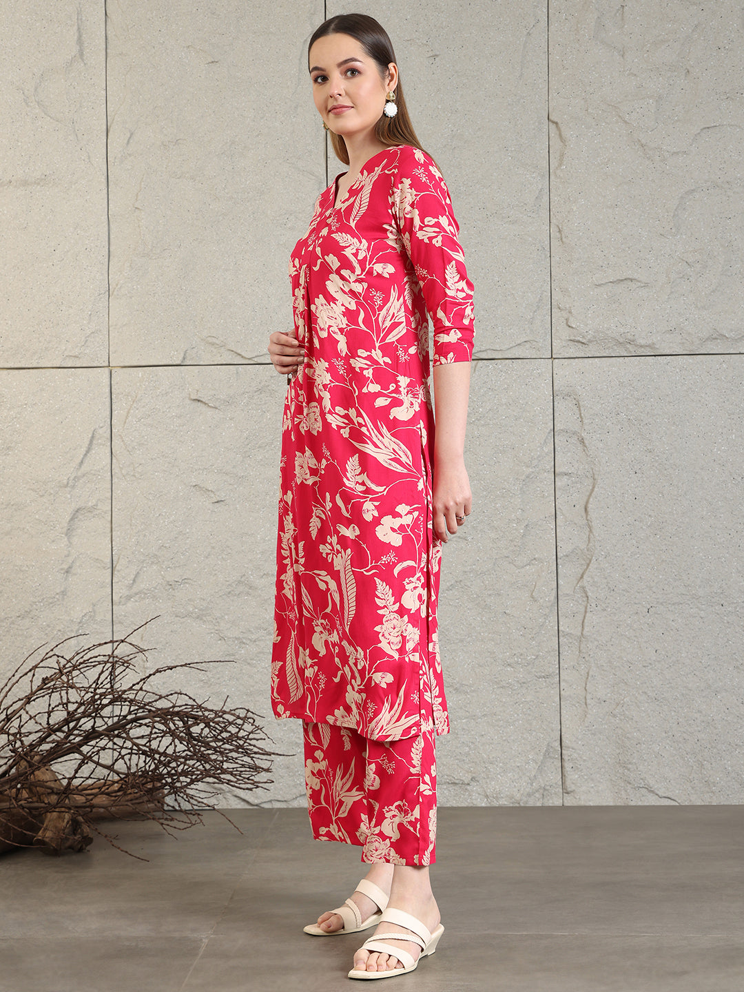 Botanical printed Kurta with Palazzo Co-ords Set