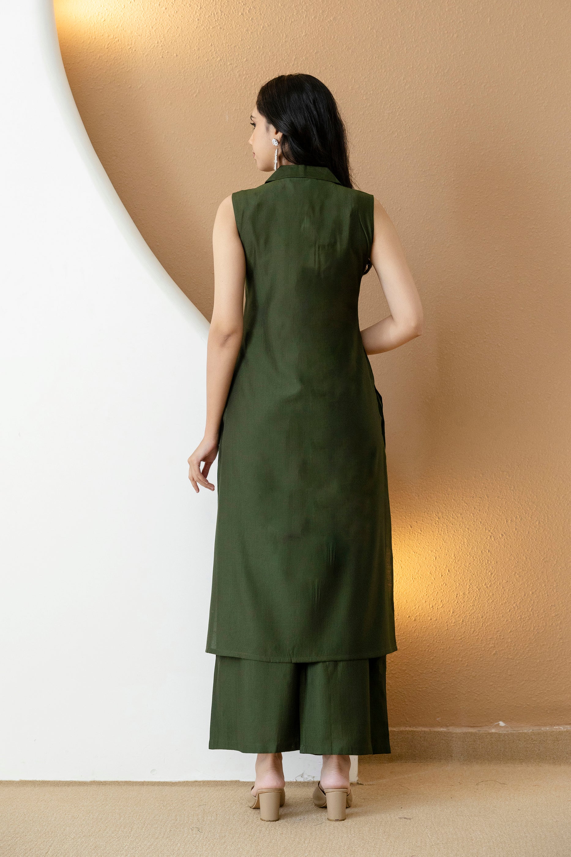 Shirt style Kurta with Palazzo