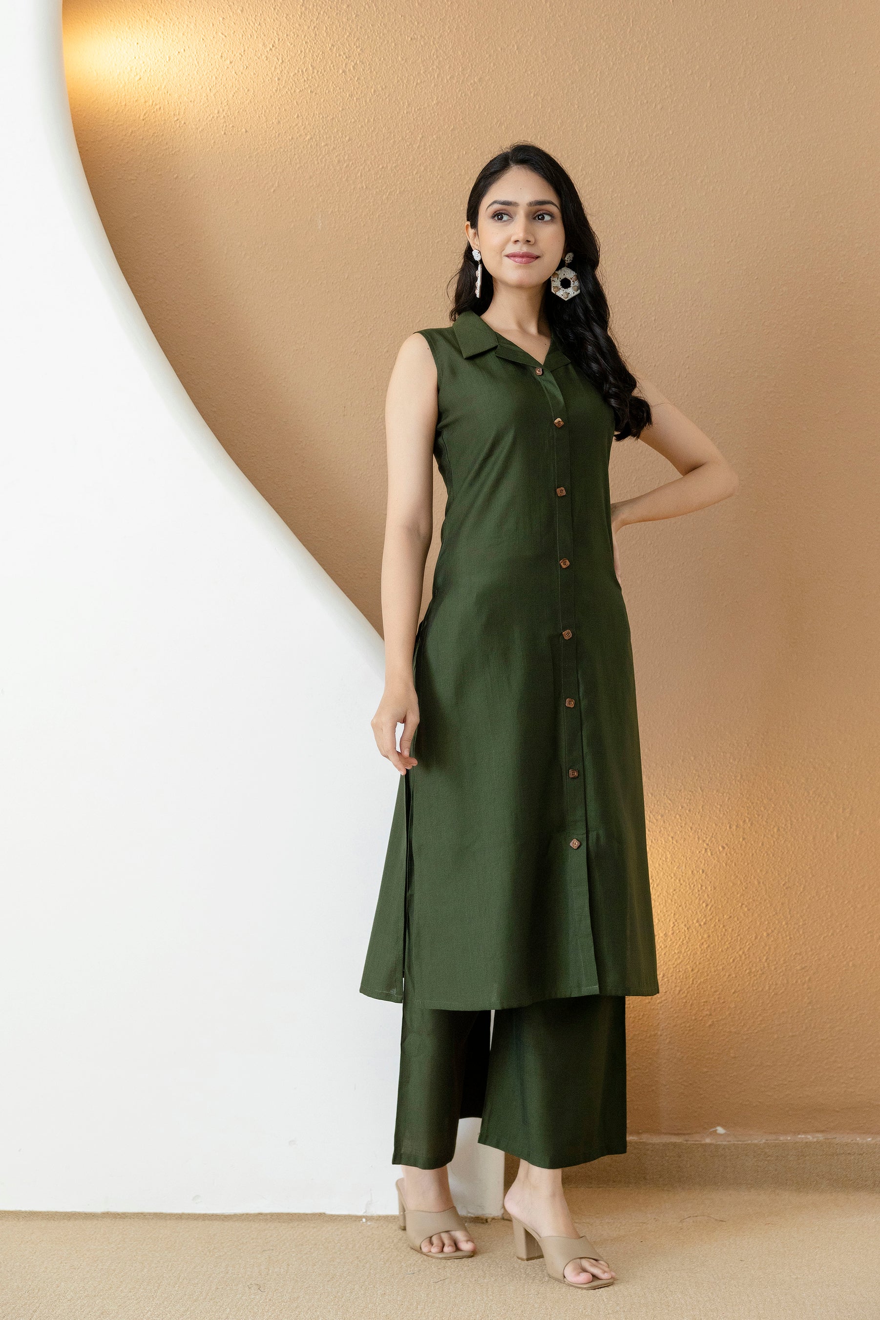 Shirt style Kurta with Palazzo