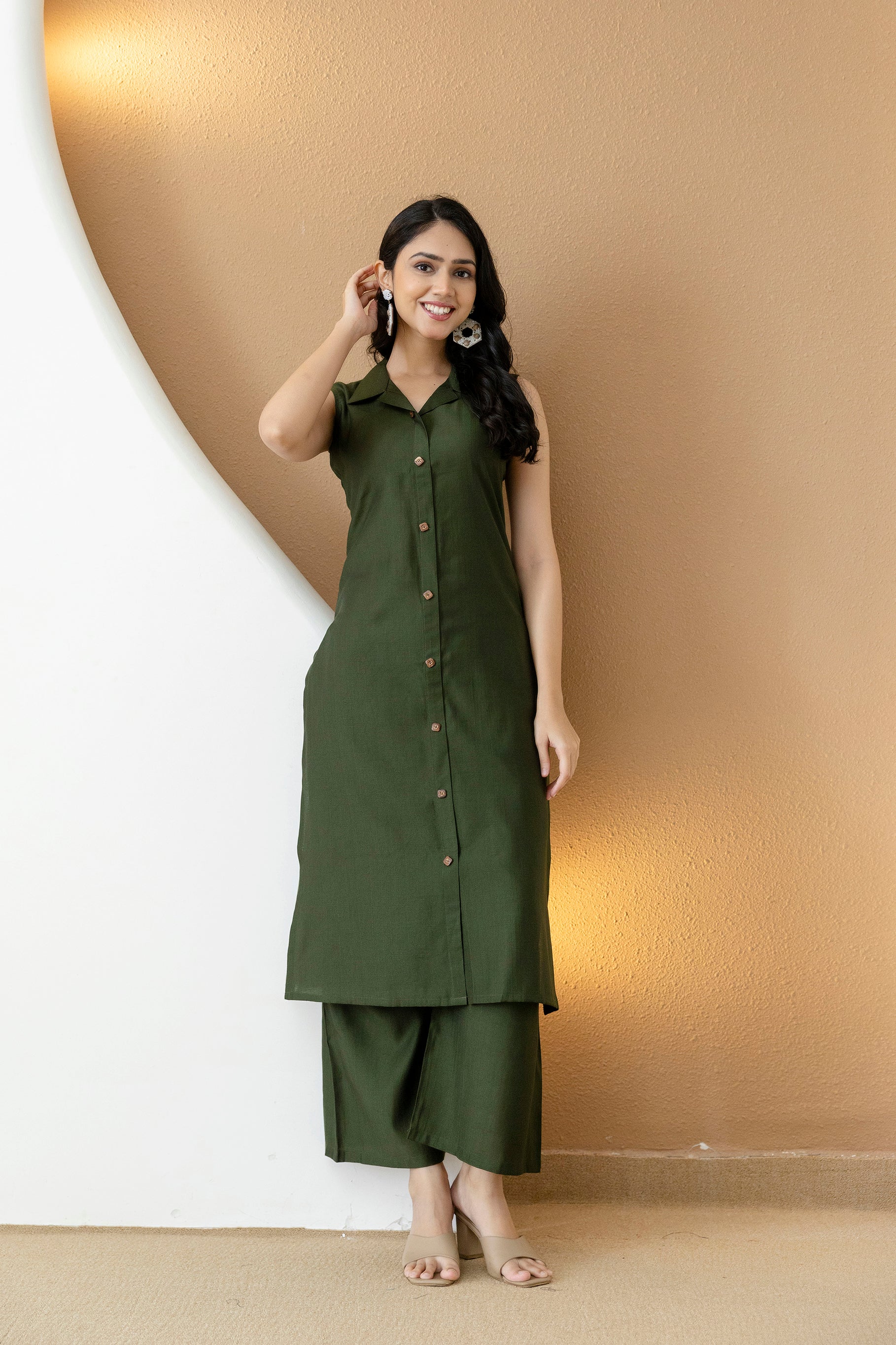 Shirt style Kurta with Palazzo