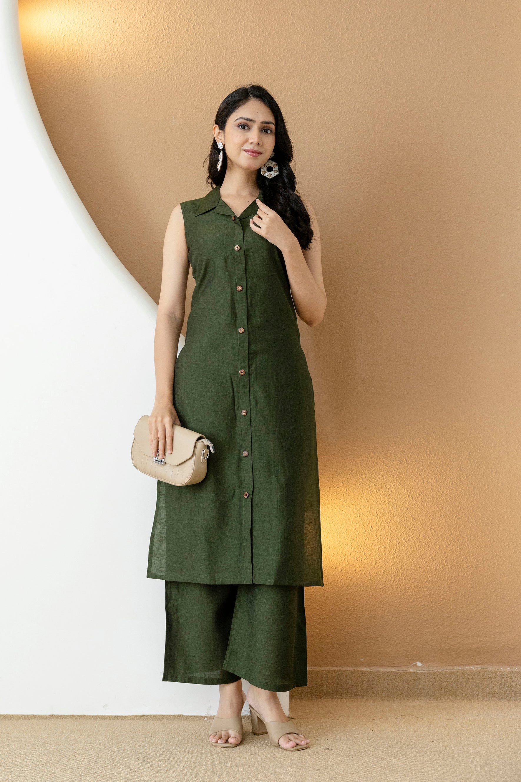 Shirt style Kurta with Palazzo