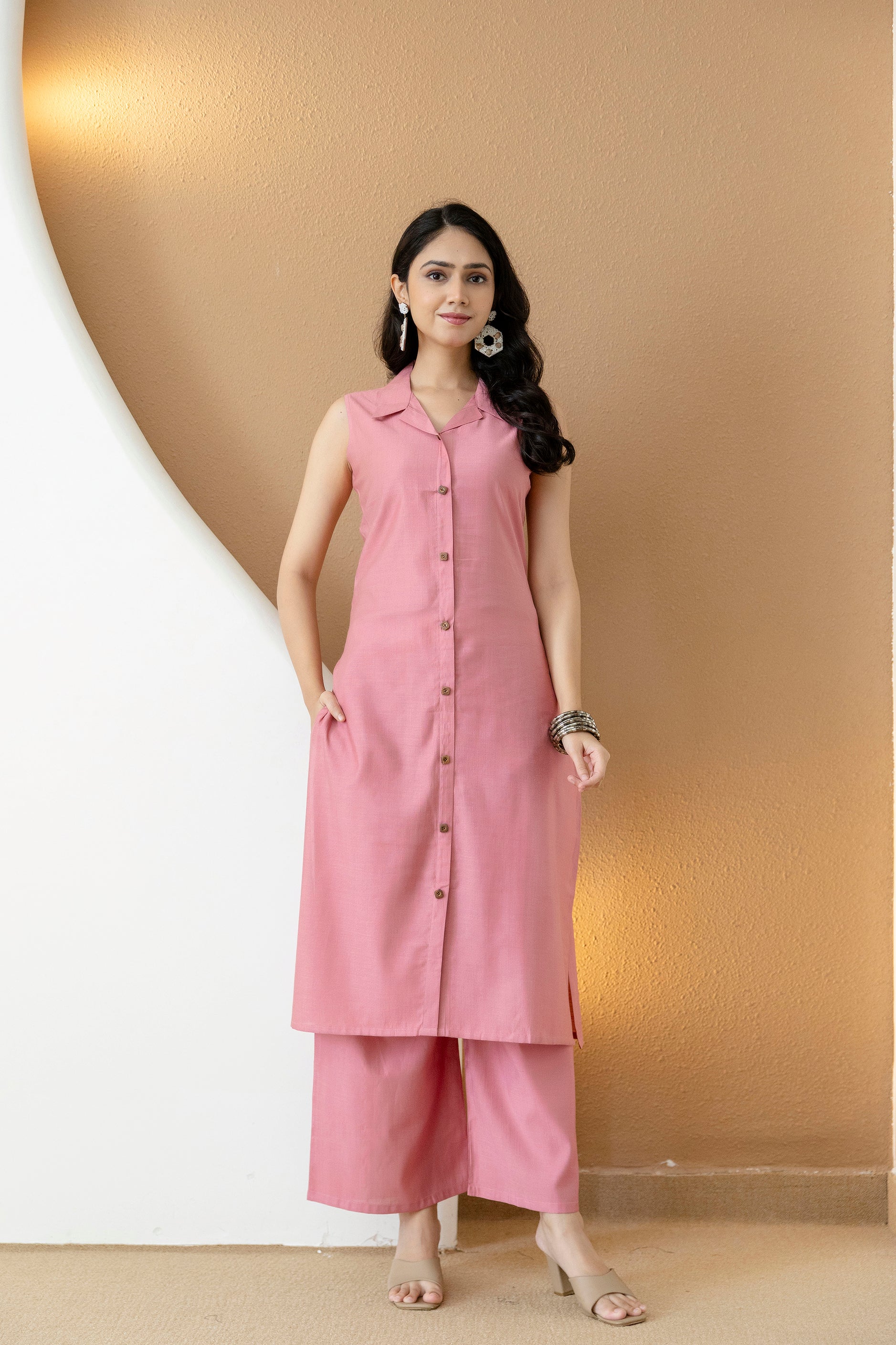 Shirt style Kurta with Palazzo