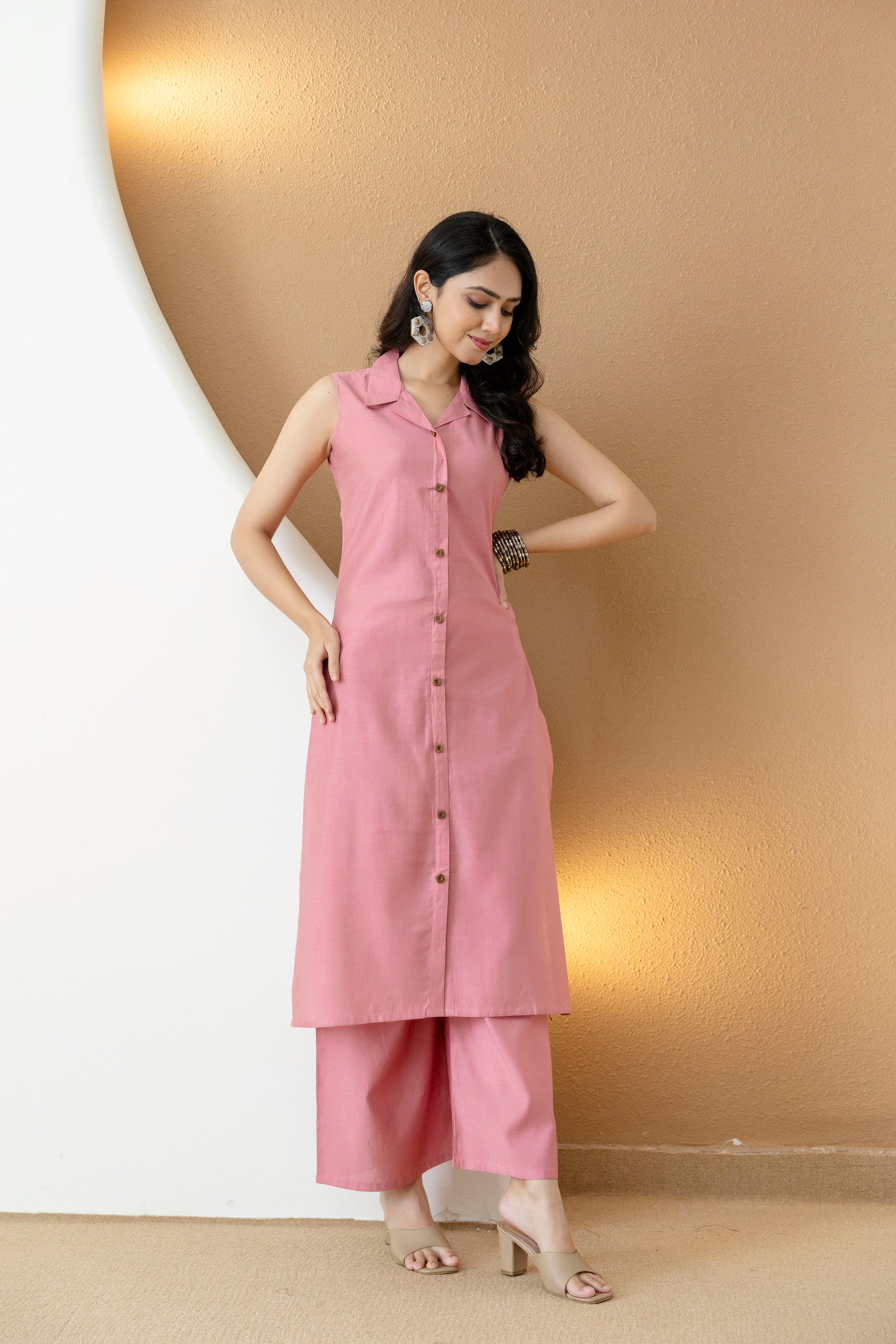 Shirt style Kurta with Palazzo