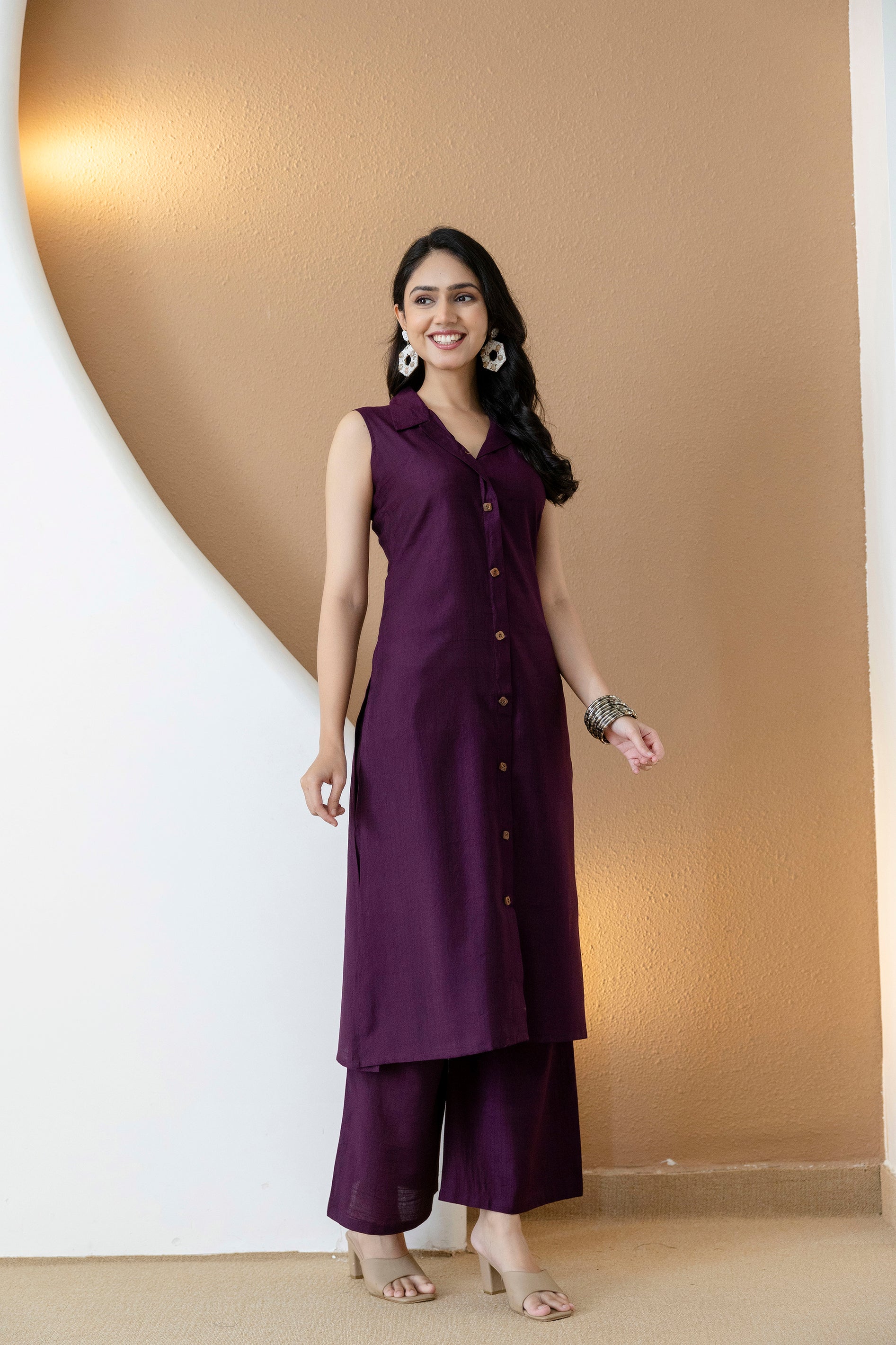 Shirt style Kurta with Palazzo