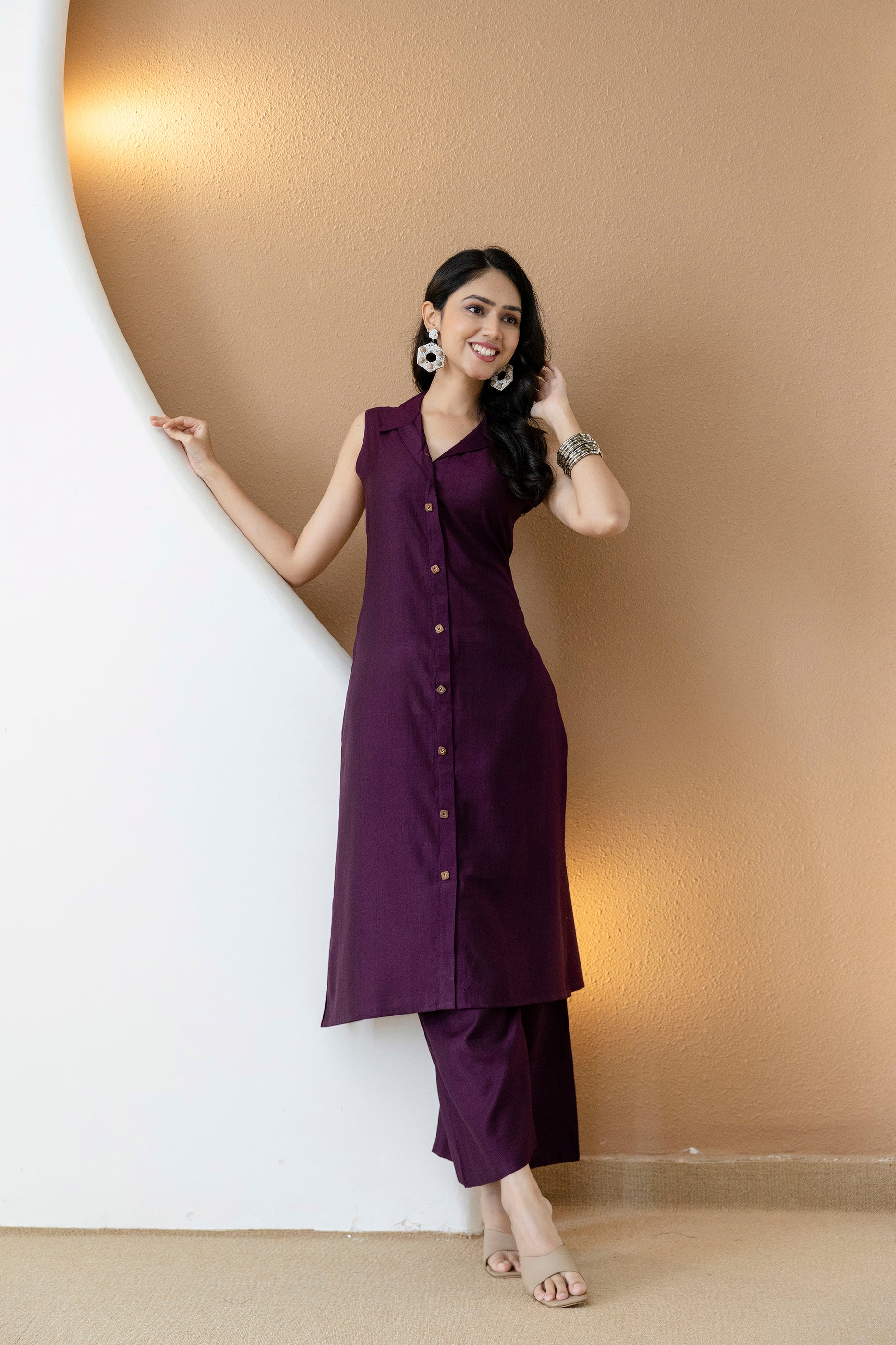 Shirt style Kurta with Palazzo