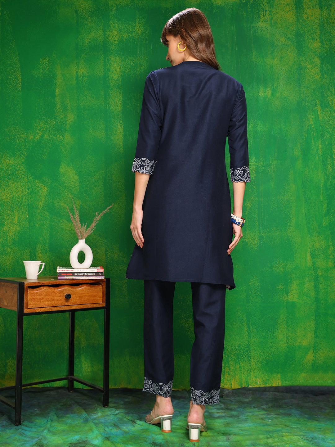 Placement Embroidered Co ords set