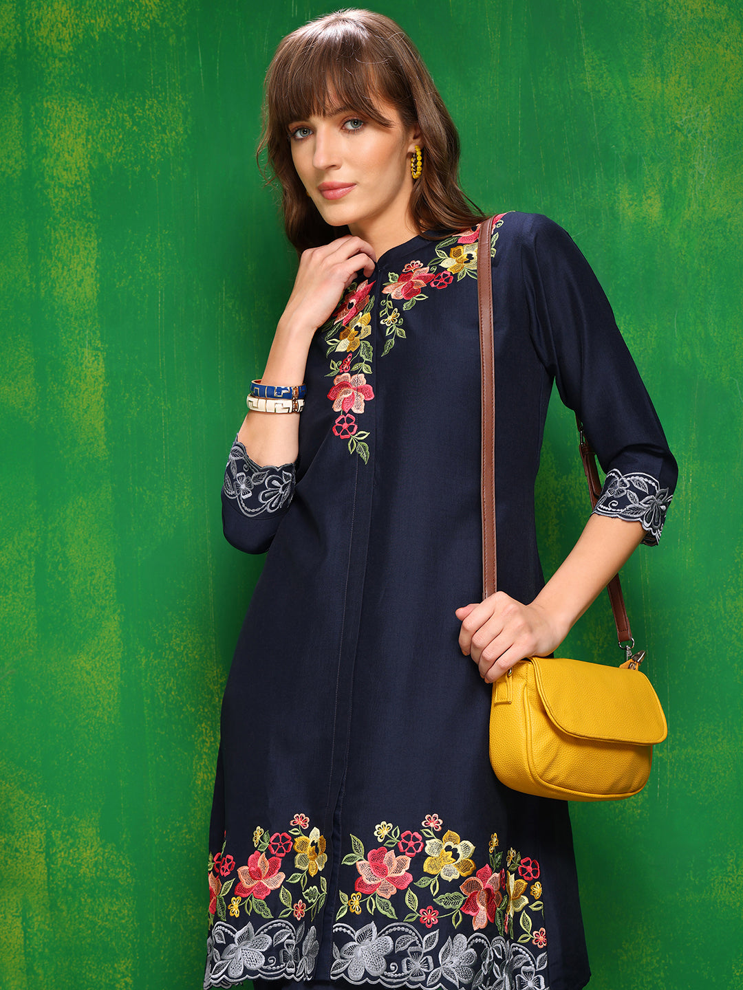 Placement Embroidered Co ords set