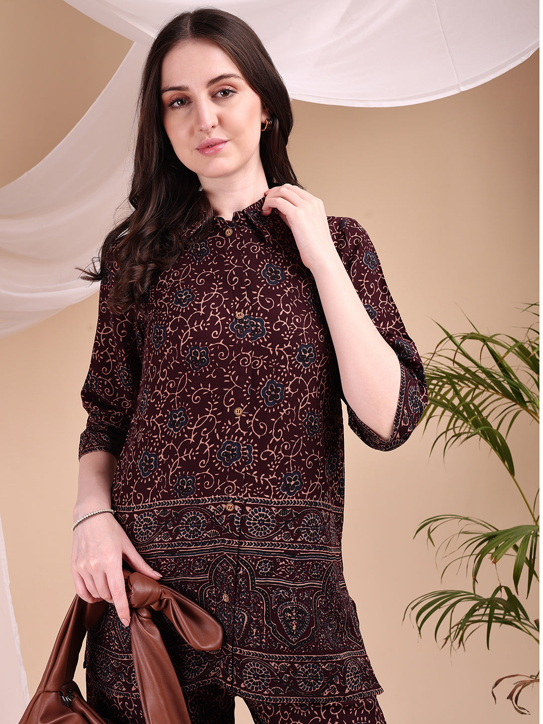 Intricate floral and paisley motifs Co-ords