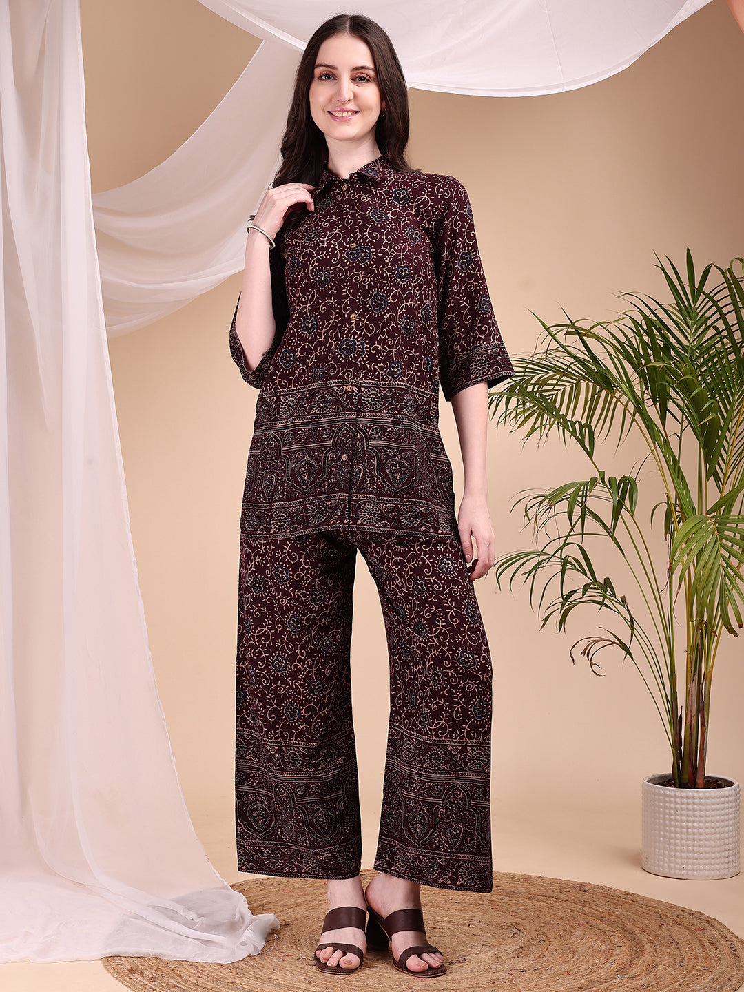 Intricate floral and paisley motifs Co-ords
