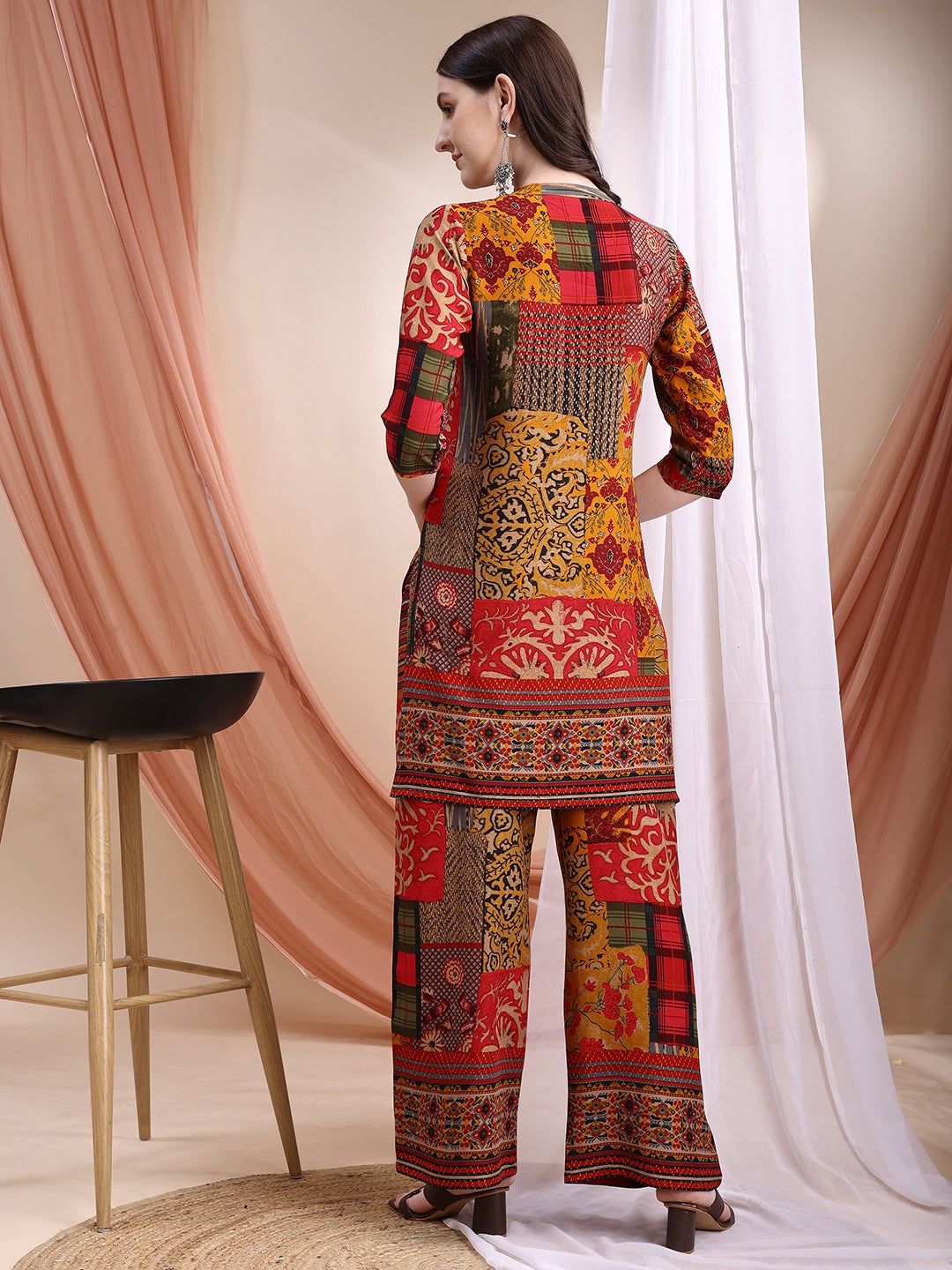 Intricate Floral and Paisley Motifs Co-ords