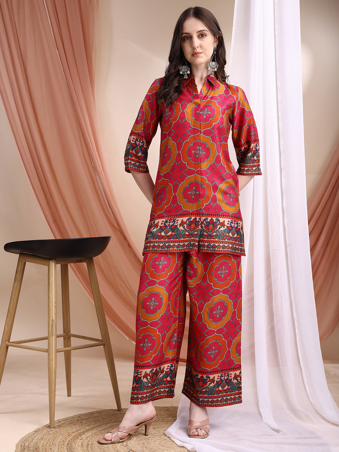 Vibrant ethnic co-ord set