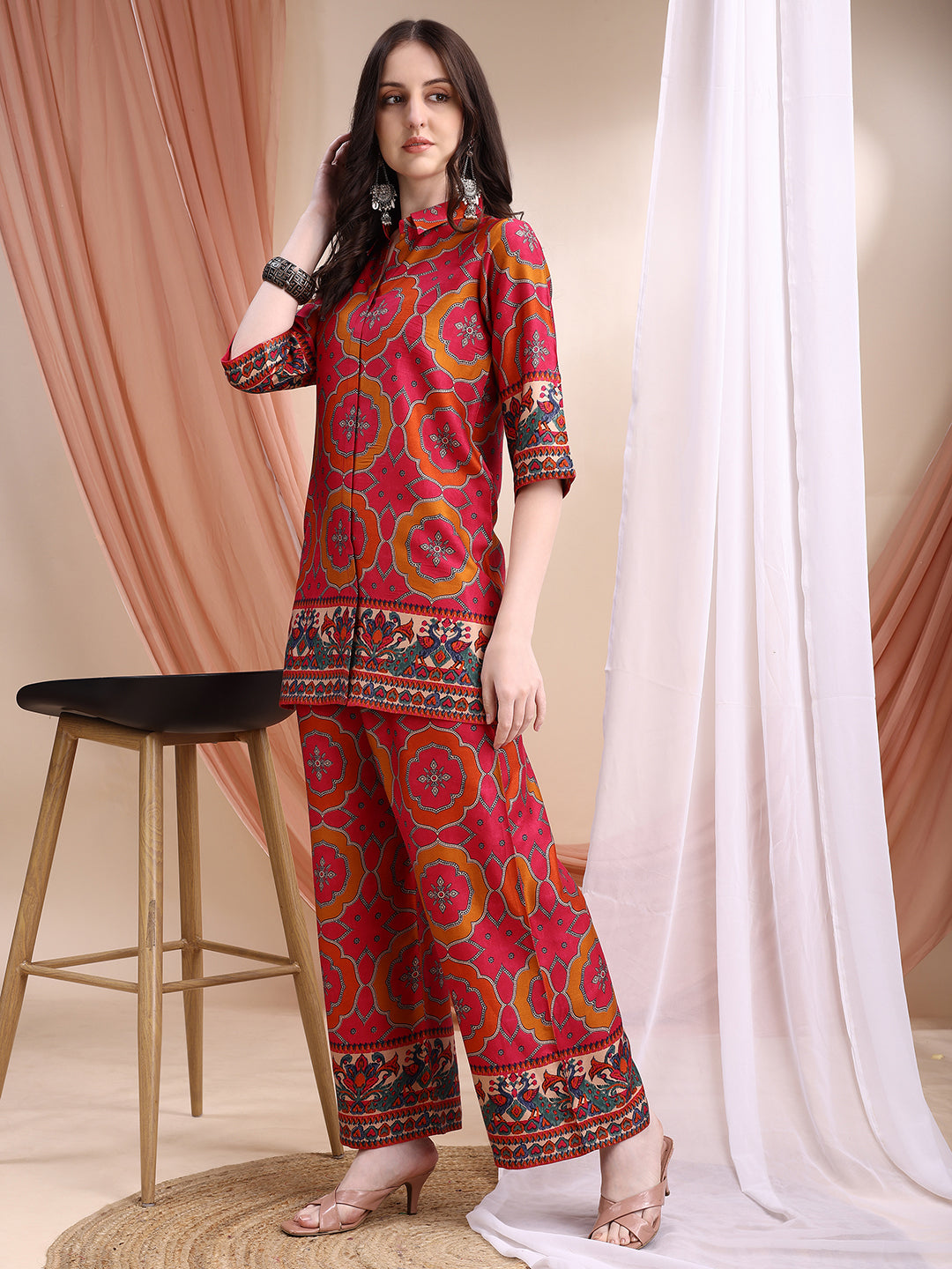 Vibrant ethnic co-ord set