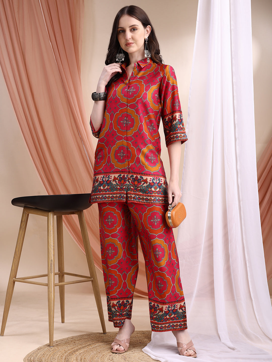 Vibrant ethnic co-ord set