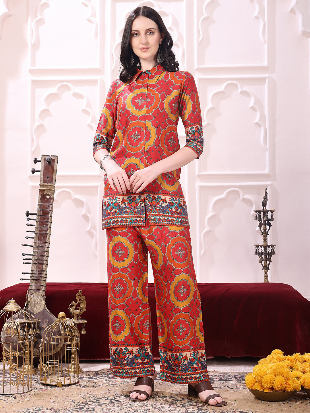 Vibrant ethnic co-ord set