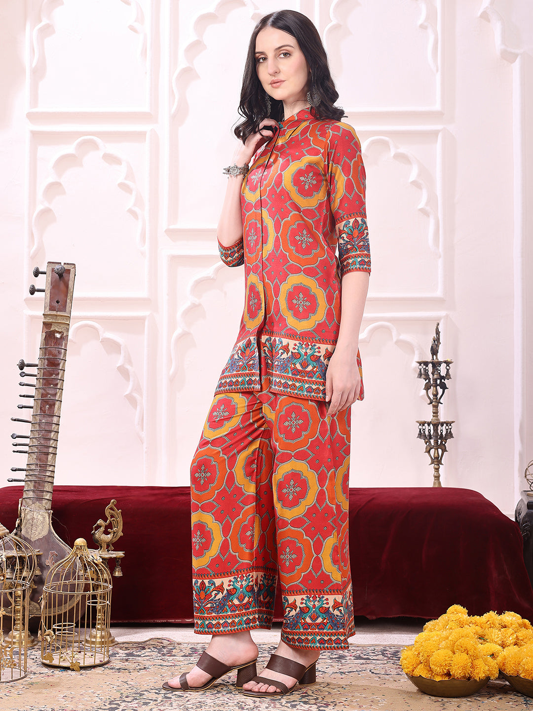 Vibrant ethnic co-ord set