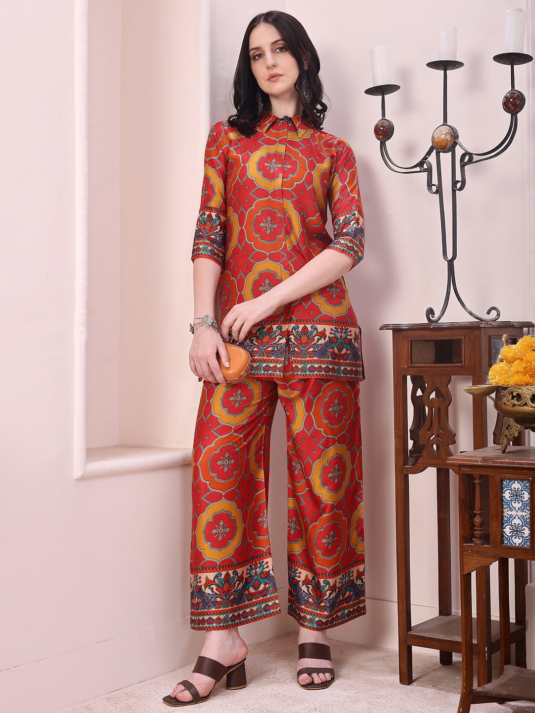 Vibrant ethnic co-ord set