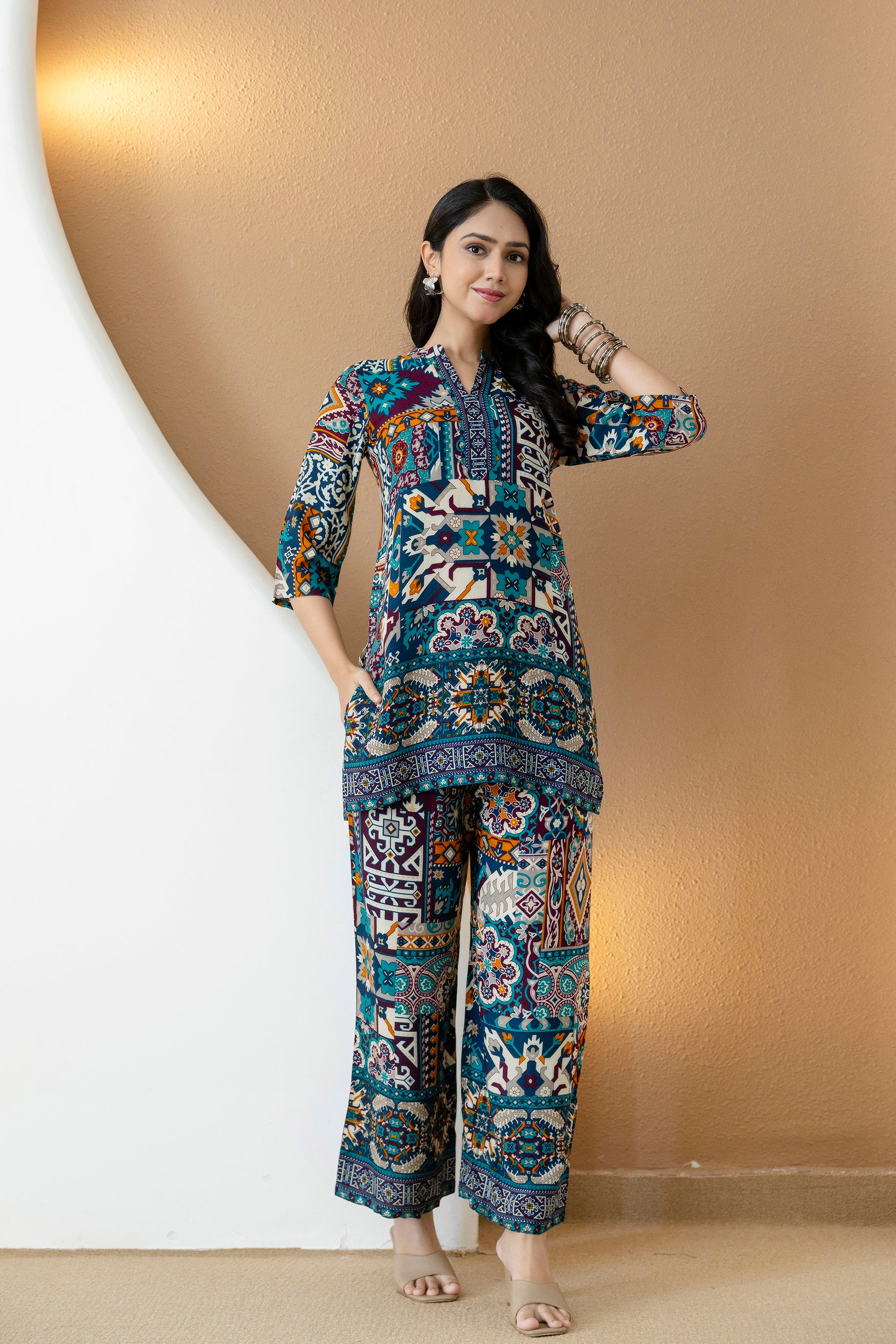 Boho printed co-ord set