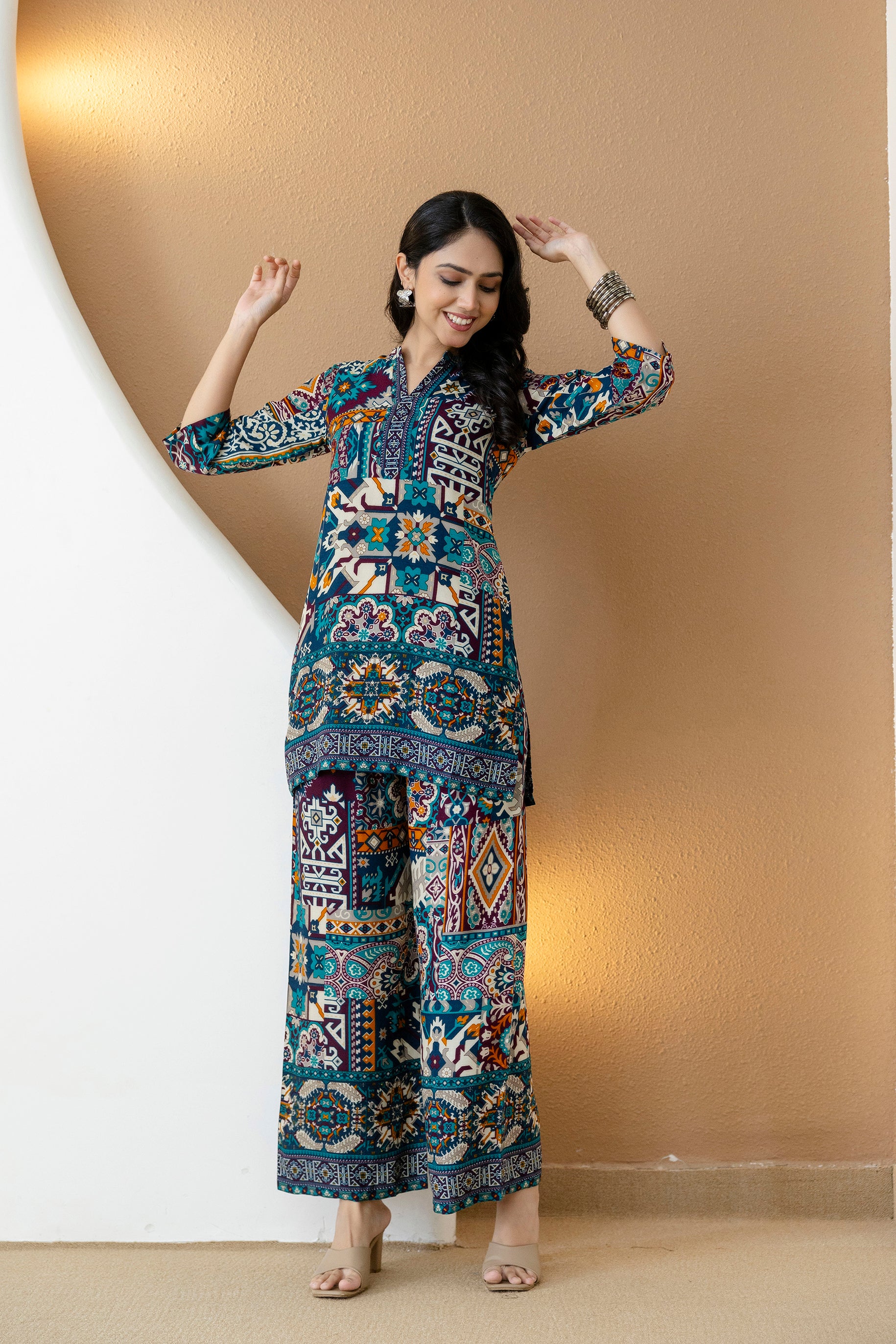 Boho printed co-ord set