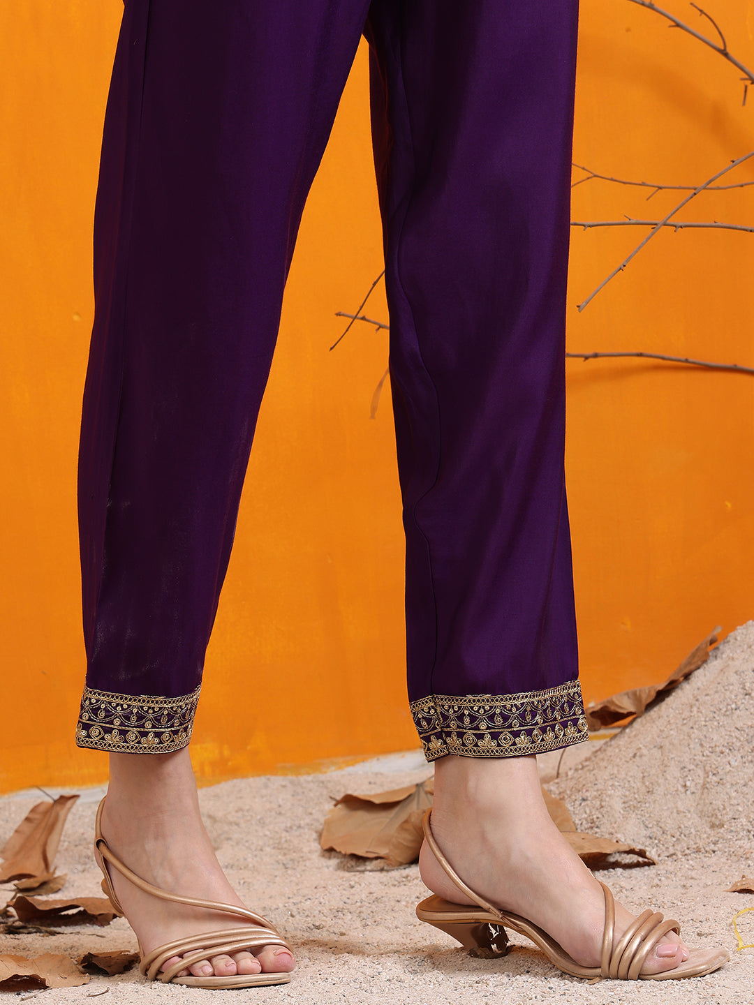 Sequined Embroidered Kurta with Pant & Embroidered Dupatta