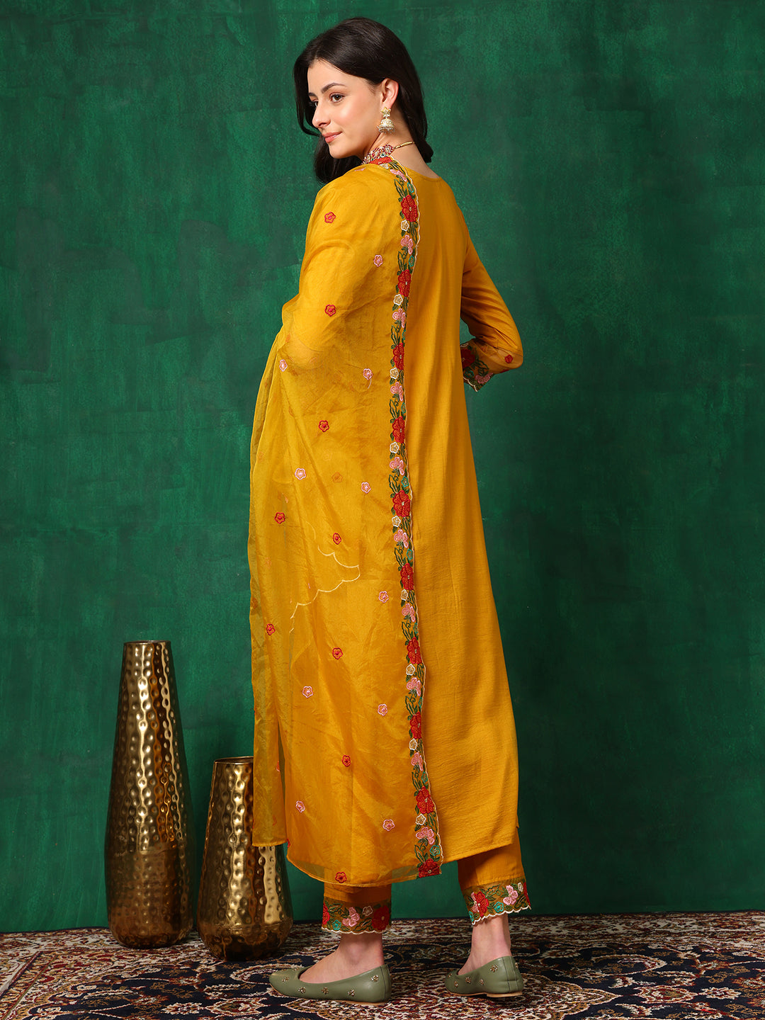 Aline Embroidered Kurta with Pant & Embroidered Dupatta