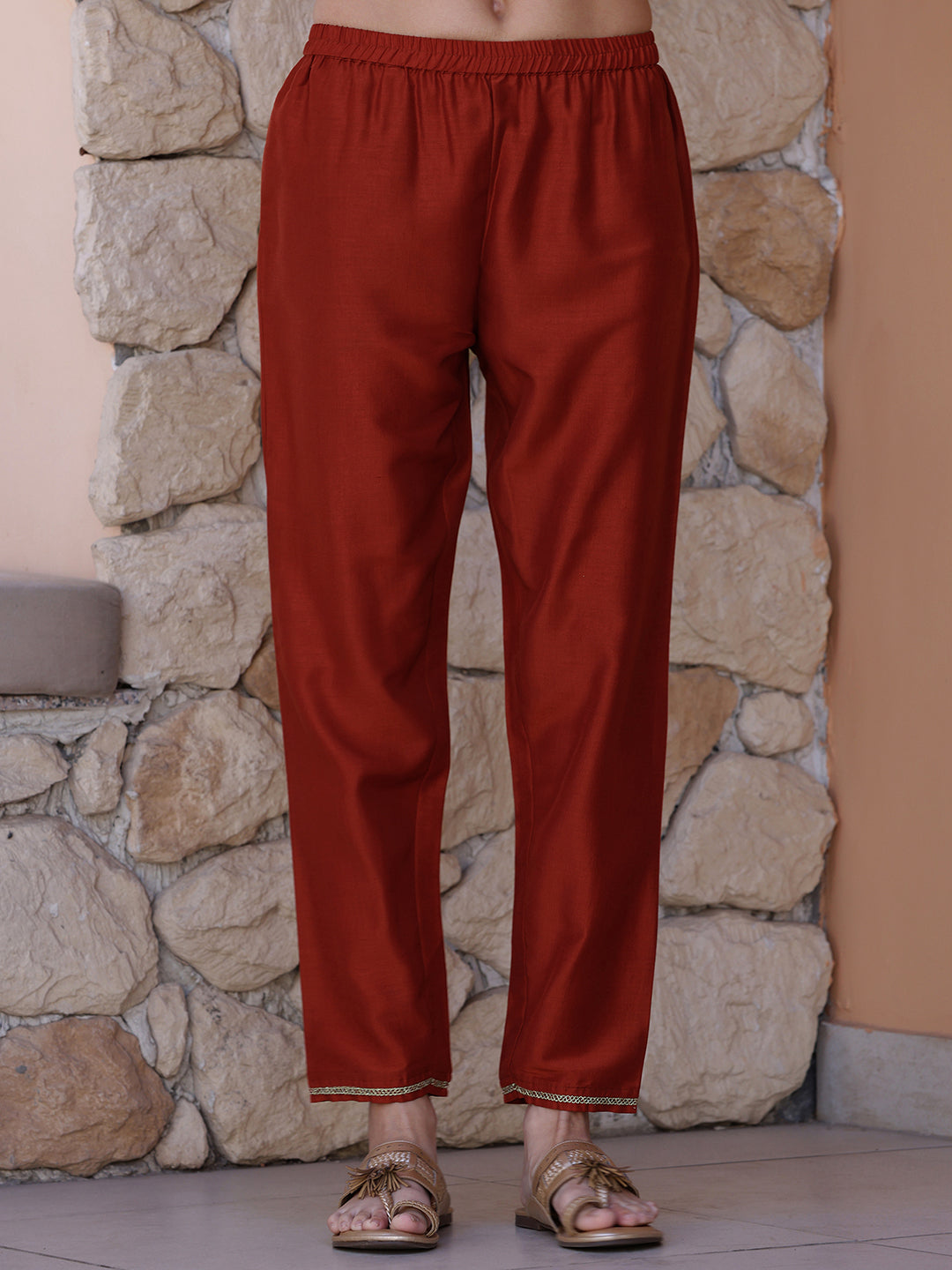 Hand Embroidered Kurta with Pant & Embroidered Dupatta