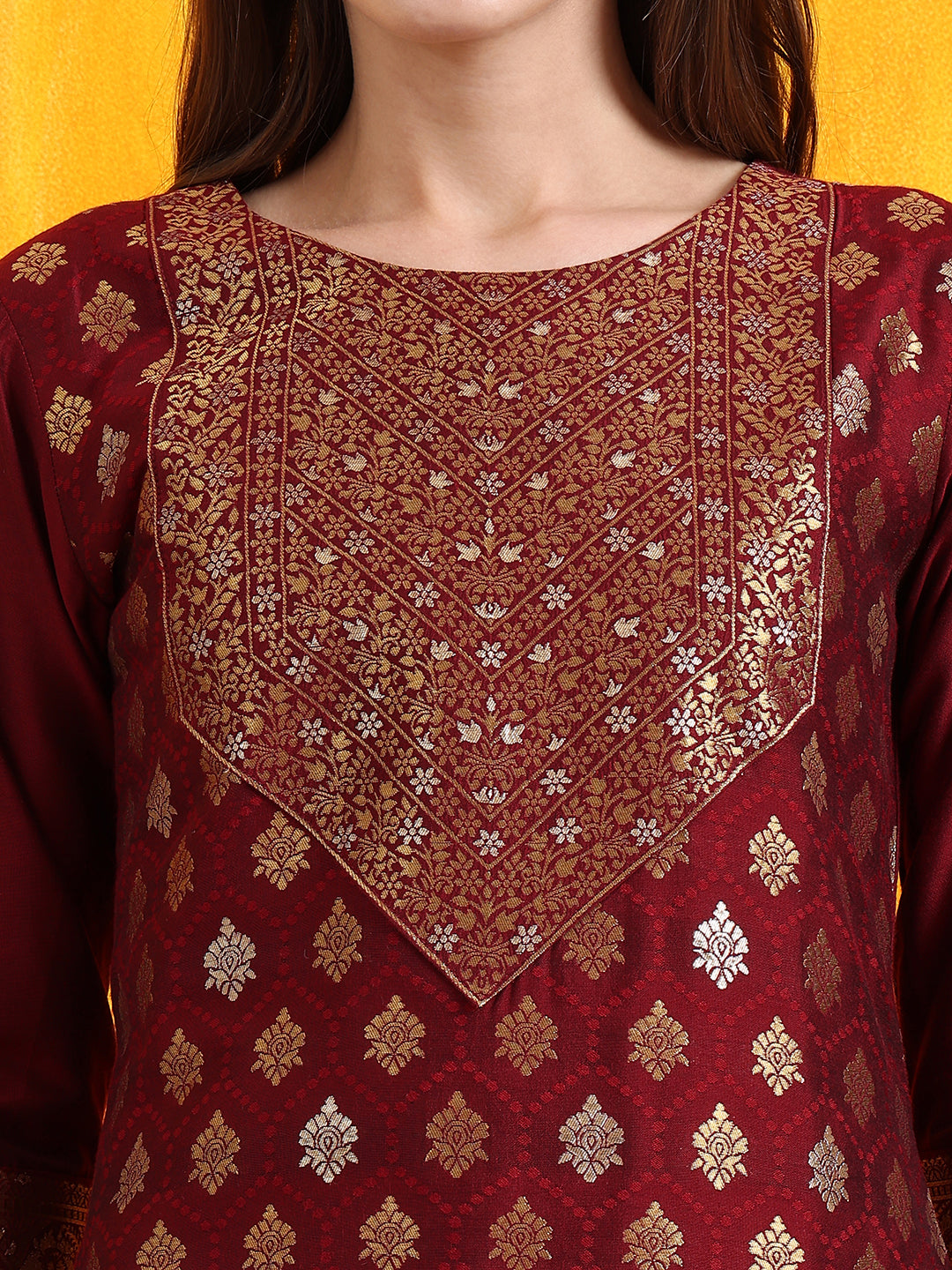 Banarasi Jacquard Kurta with pant & Banarasi jacquard Dupatta