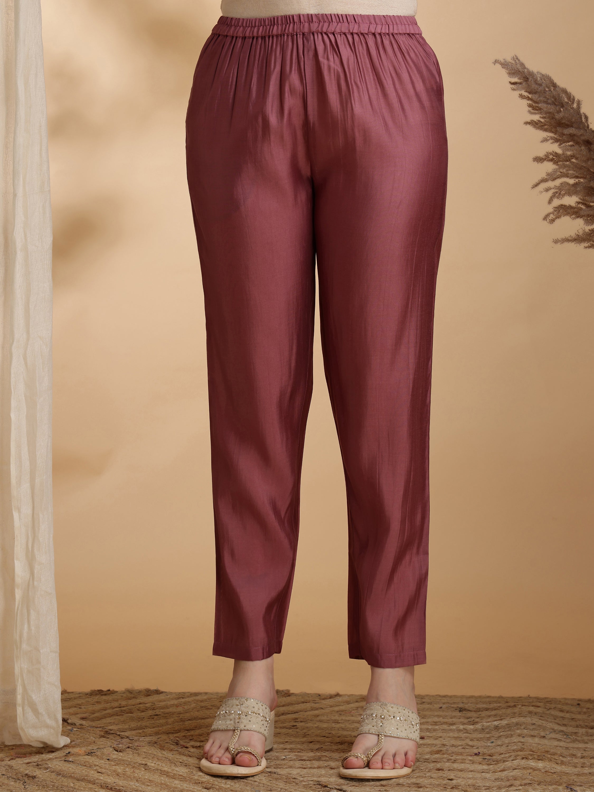 Angarkha Style Kurta with Pant & Embroidered Organza Dupatta