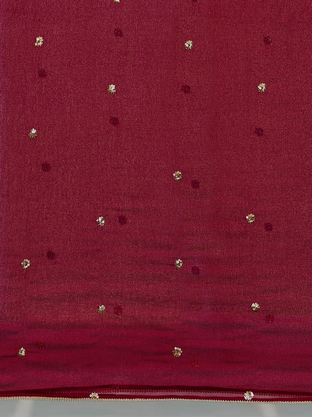 Mirror Embroidered Anarkali Kurta with Matching Pant & Embroidered Chiffon Dupatta