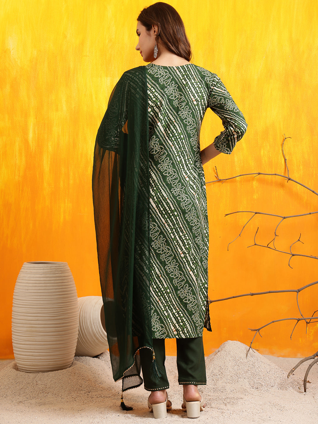 Embroidered Kurta with Pant & Dupatta