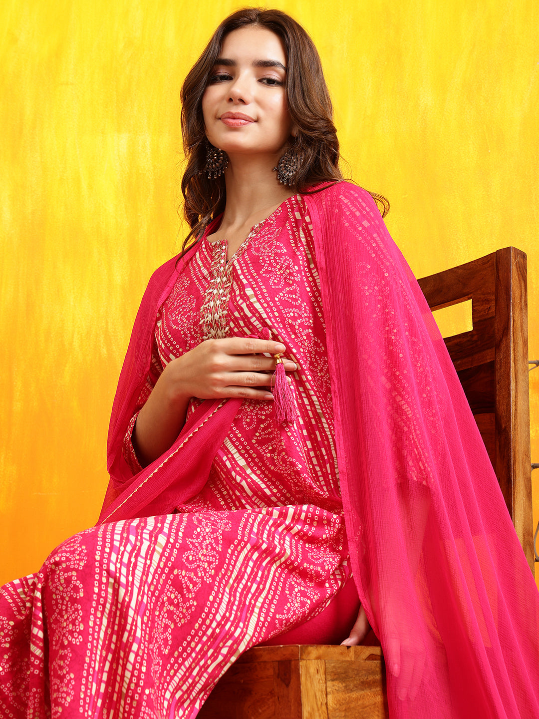 Embroidered Kurta with Pant & Dupatta