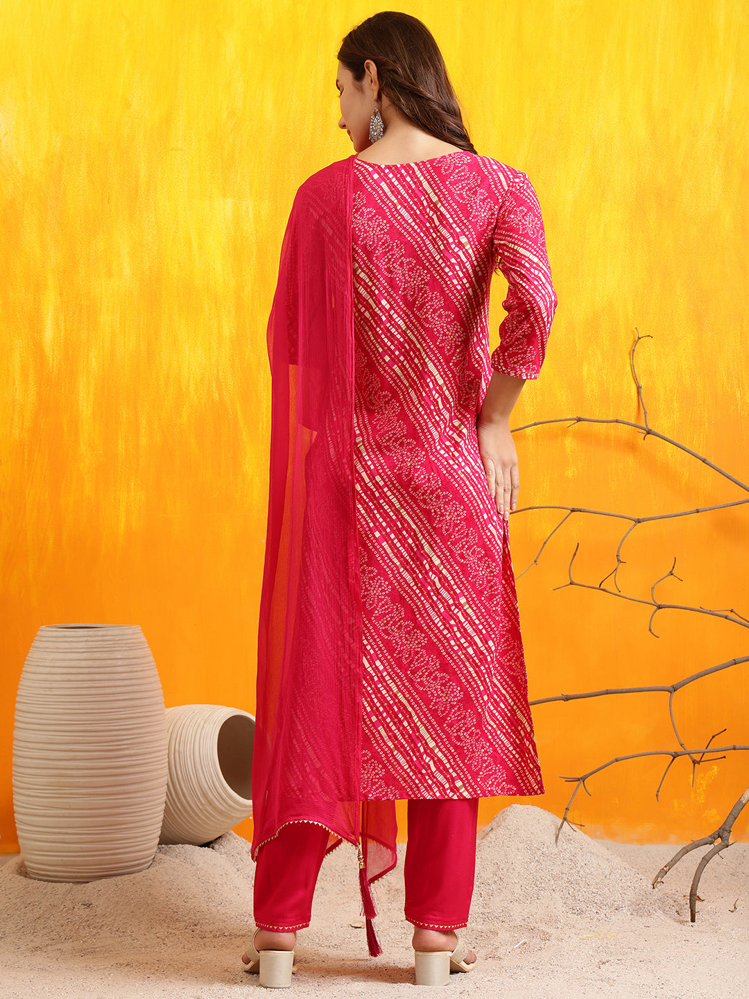 Embroidered Kurta with Pant & Dupatta